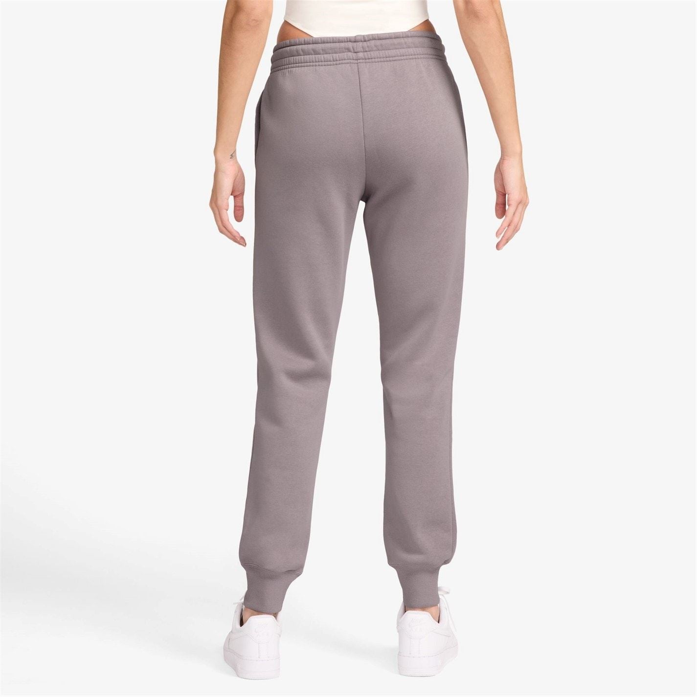 Nike Womens Sportswear Phoenix Fleece Mid Rise Logo Sweatpants