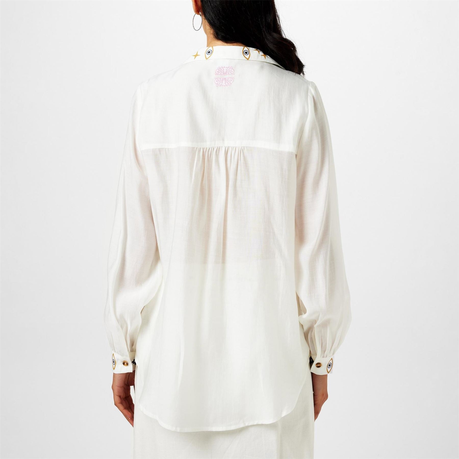 Never Fully Dressed Palm Miley Long Sleeve Patterned Shirt