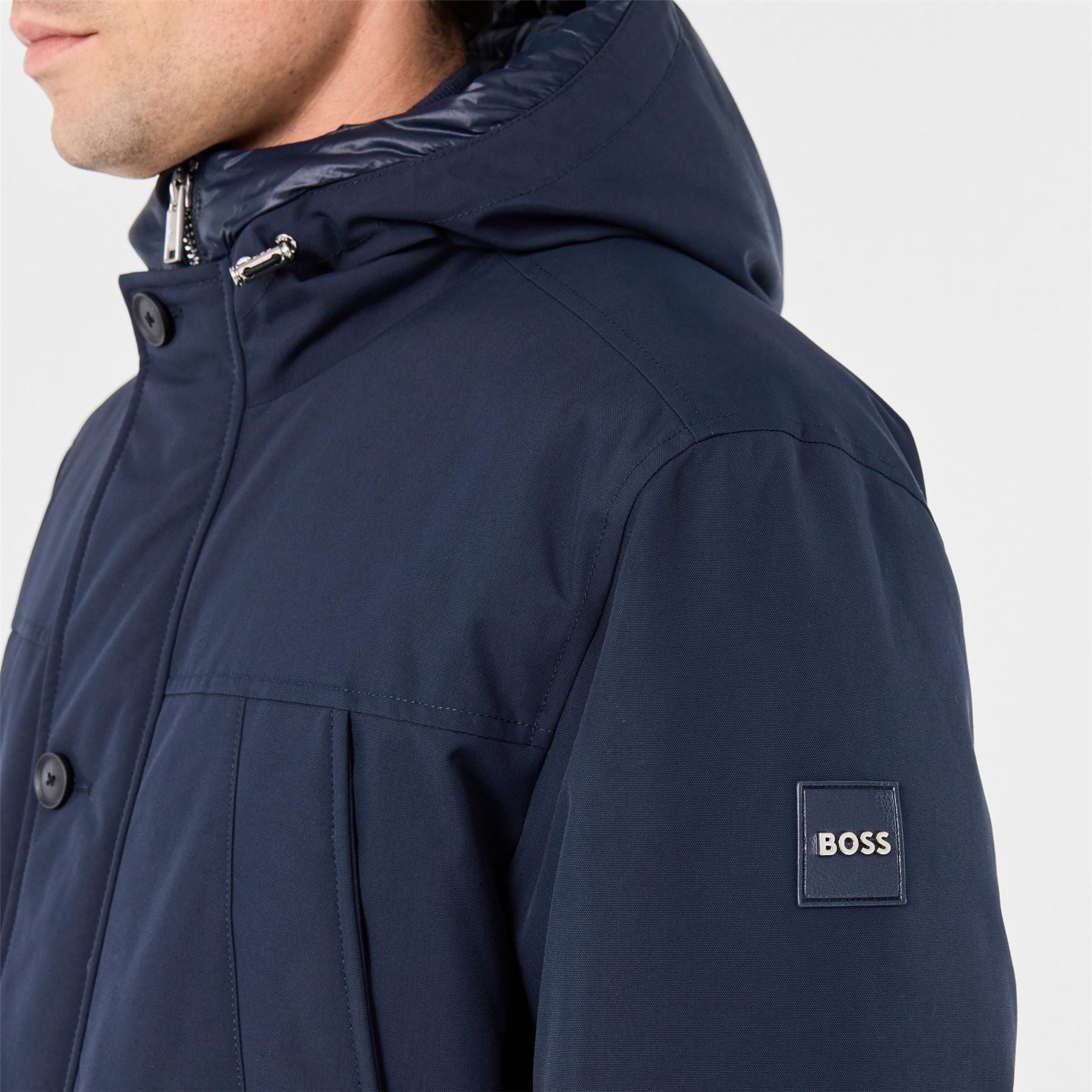 Boss H Detoni Hooded Long Sleeve Button Parka