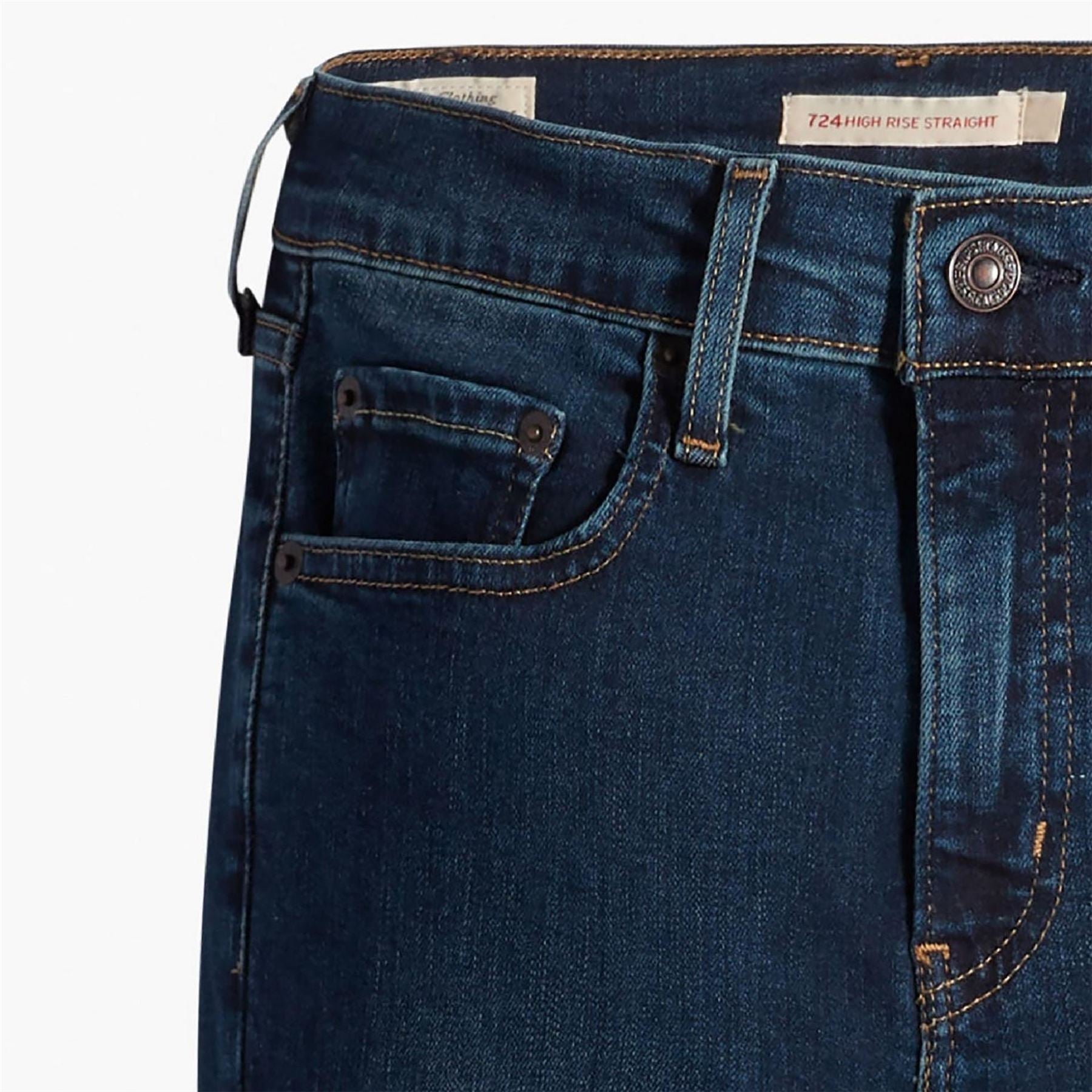 Levis 724 High Rise Straight Blue sw
