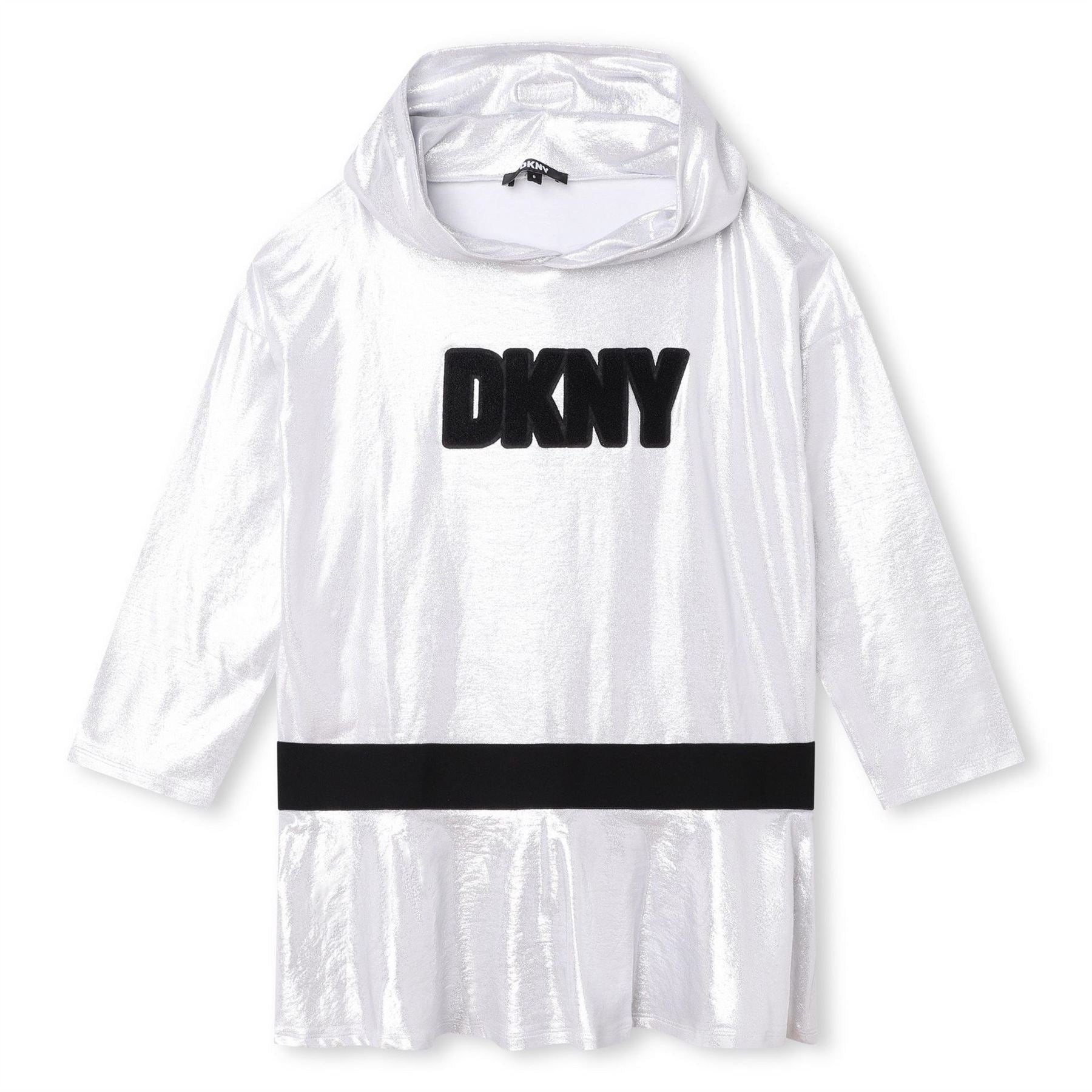 DKNY Hooded Mini Sweatshirt Dress