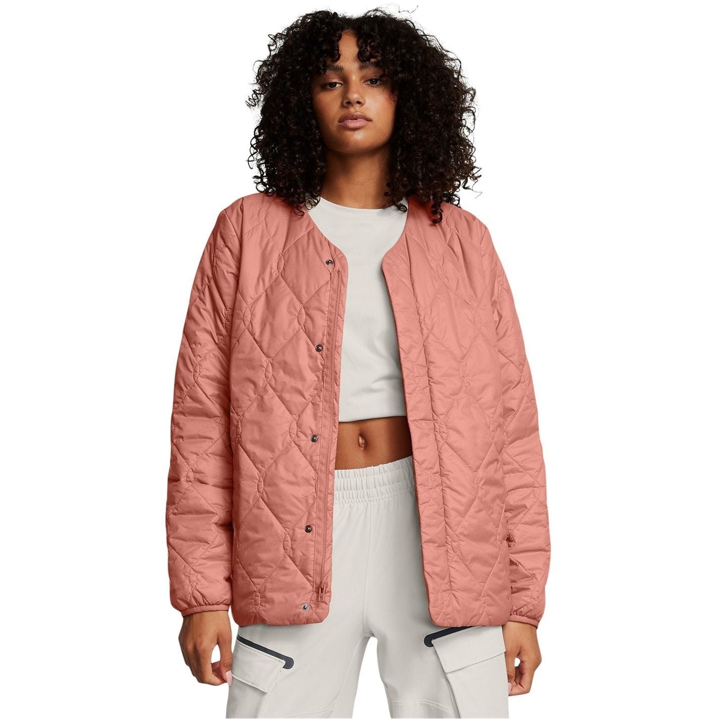 Under Armour Diamond Snap Button Zipped Pocket Puffer Jacket