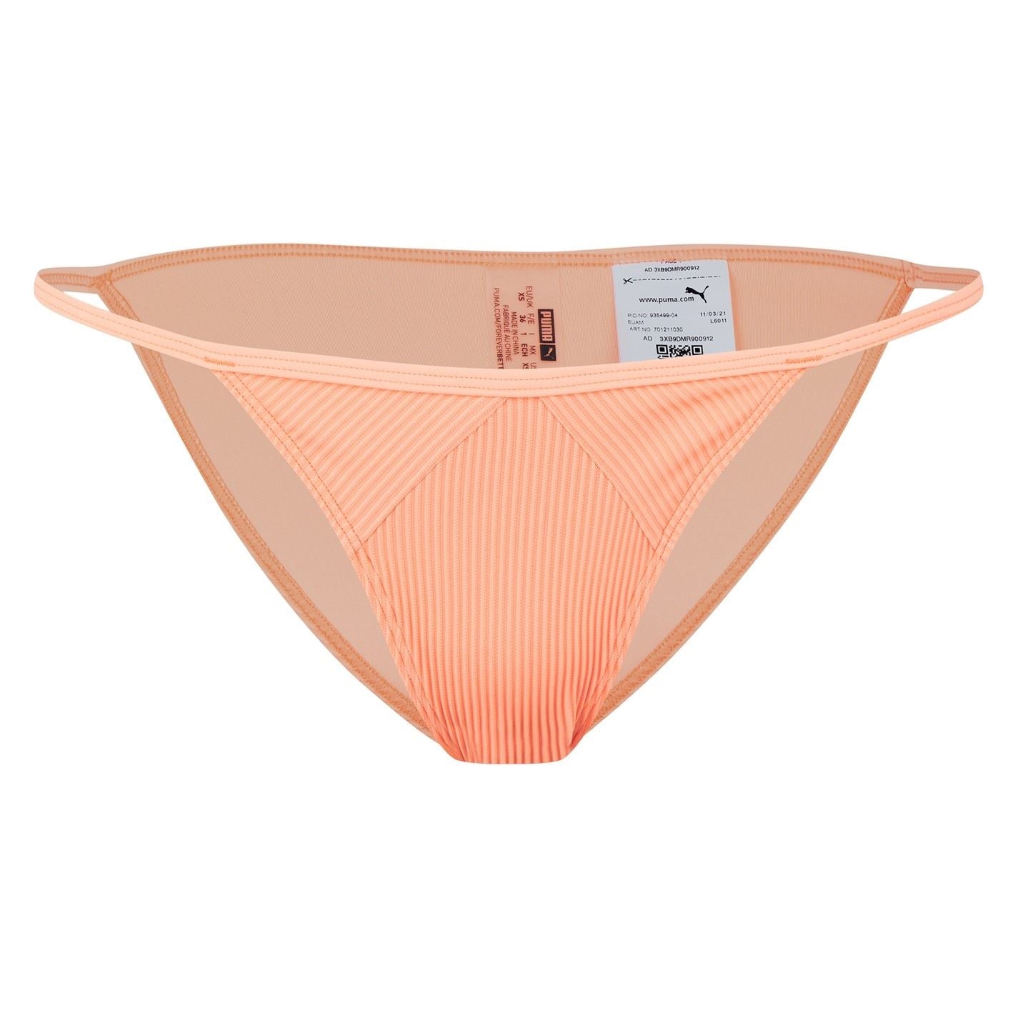 Puma Ribbed Tanga Bikini Bottoms