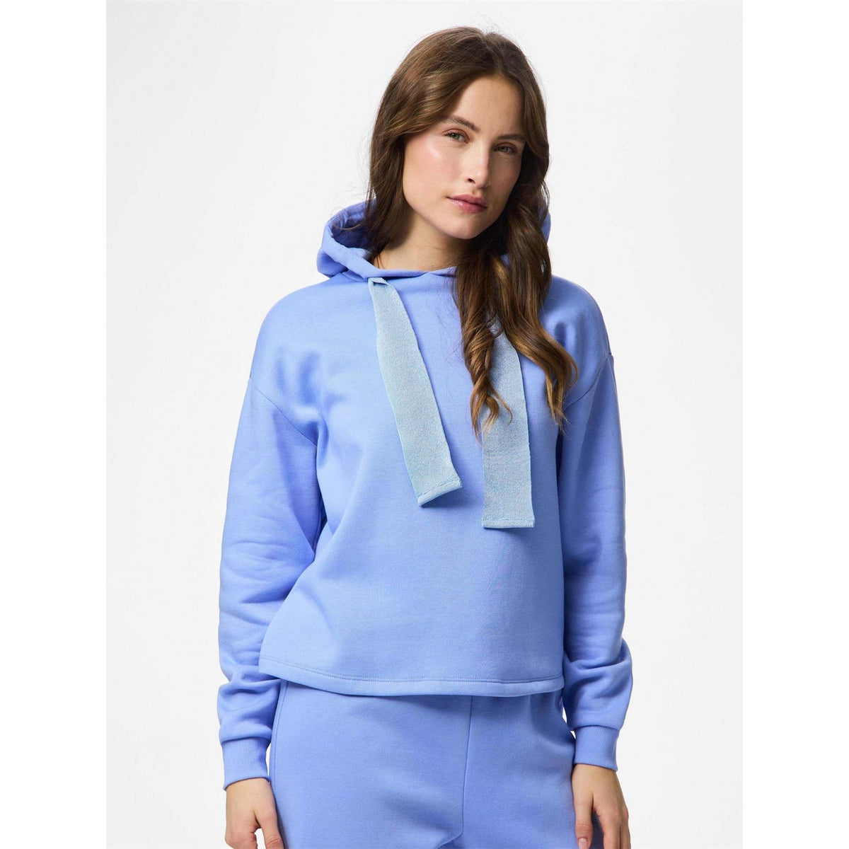 Pieces Hooded Neck Long Sleeve Drop Shoulder Sweatshirt