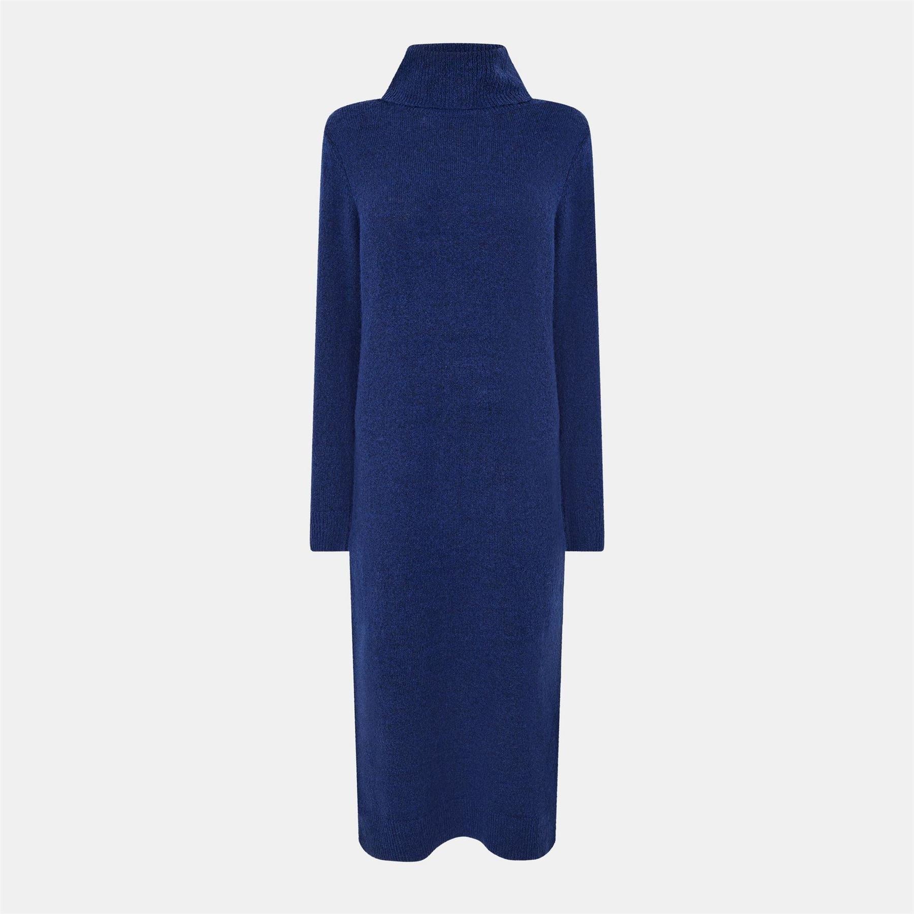Pieces Knit Turtleneck Long Sleeve Midi Sweater Dress