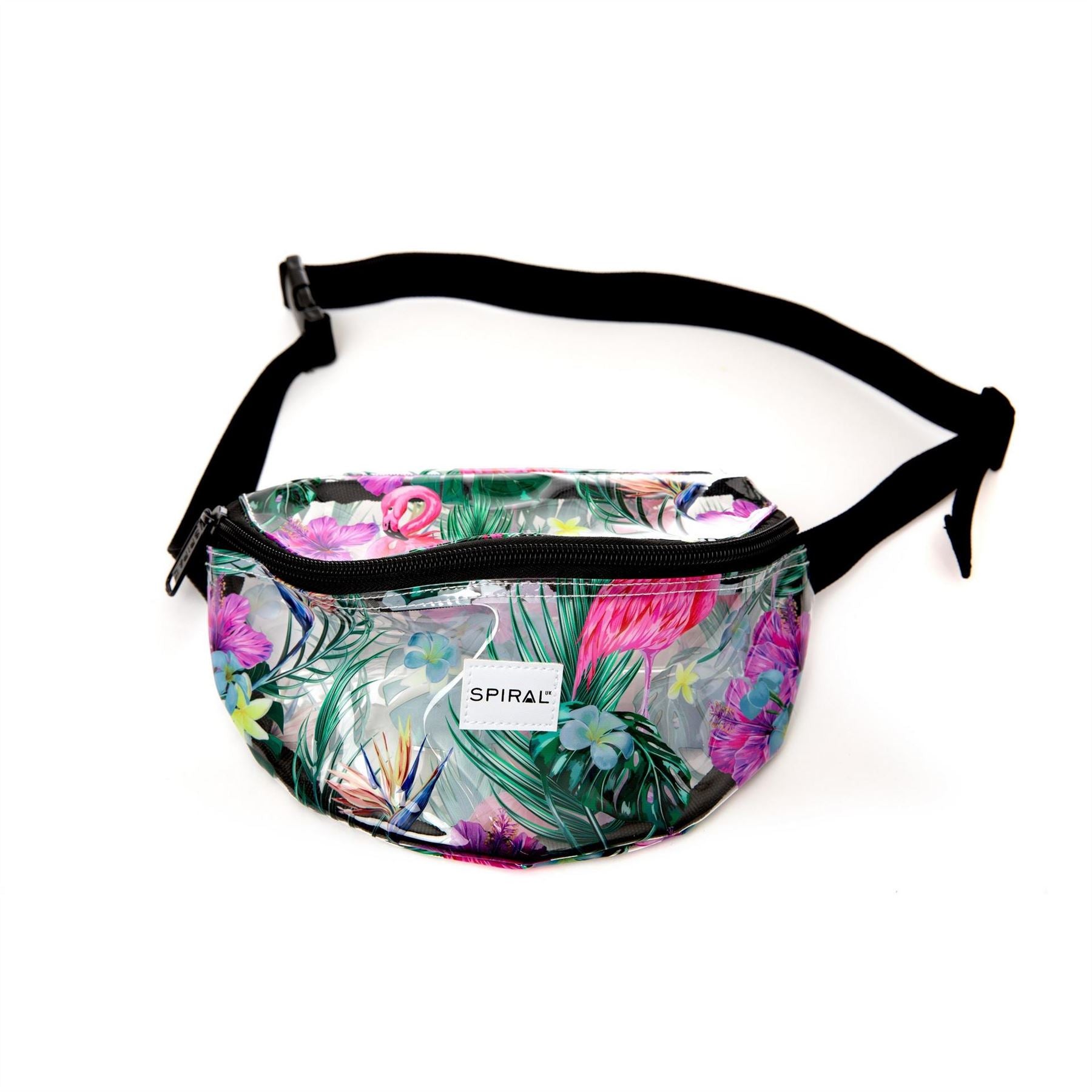 Spiral Floral Patterned Crescent Shape Fanny Pack