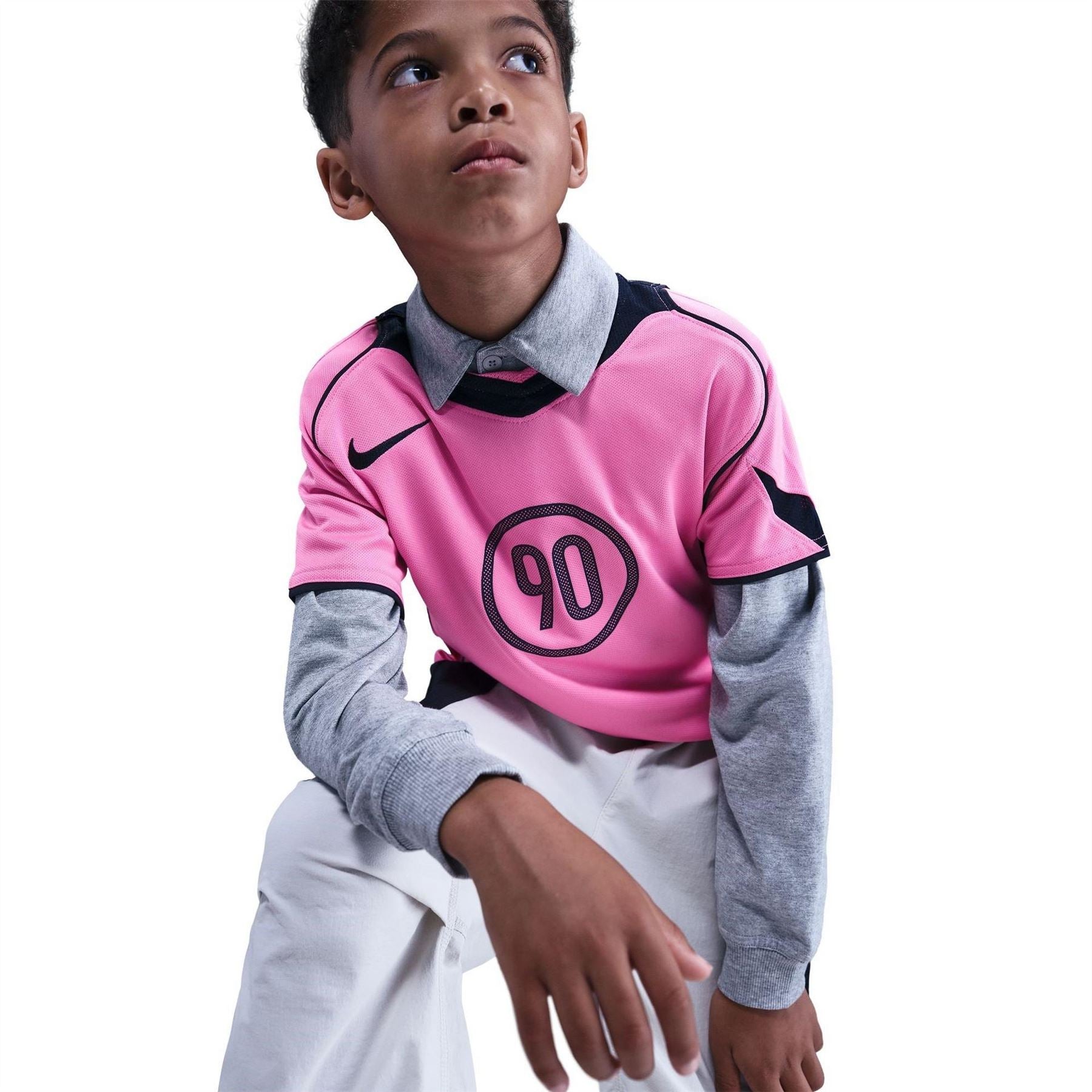 Nike T90 Energy V-Neck Raglan Short Sleeve Jersey