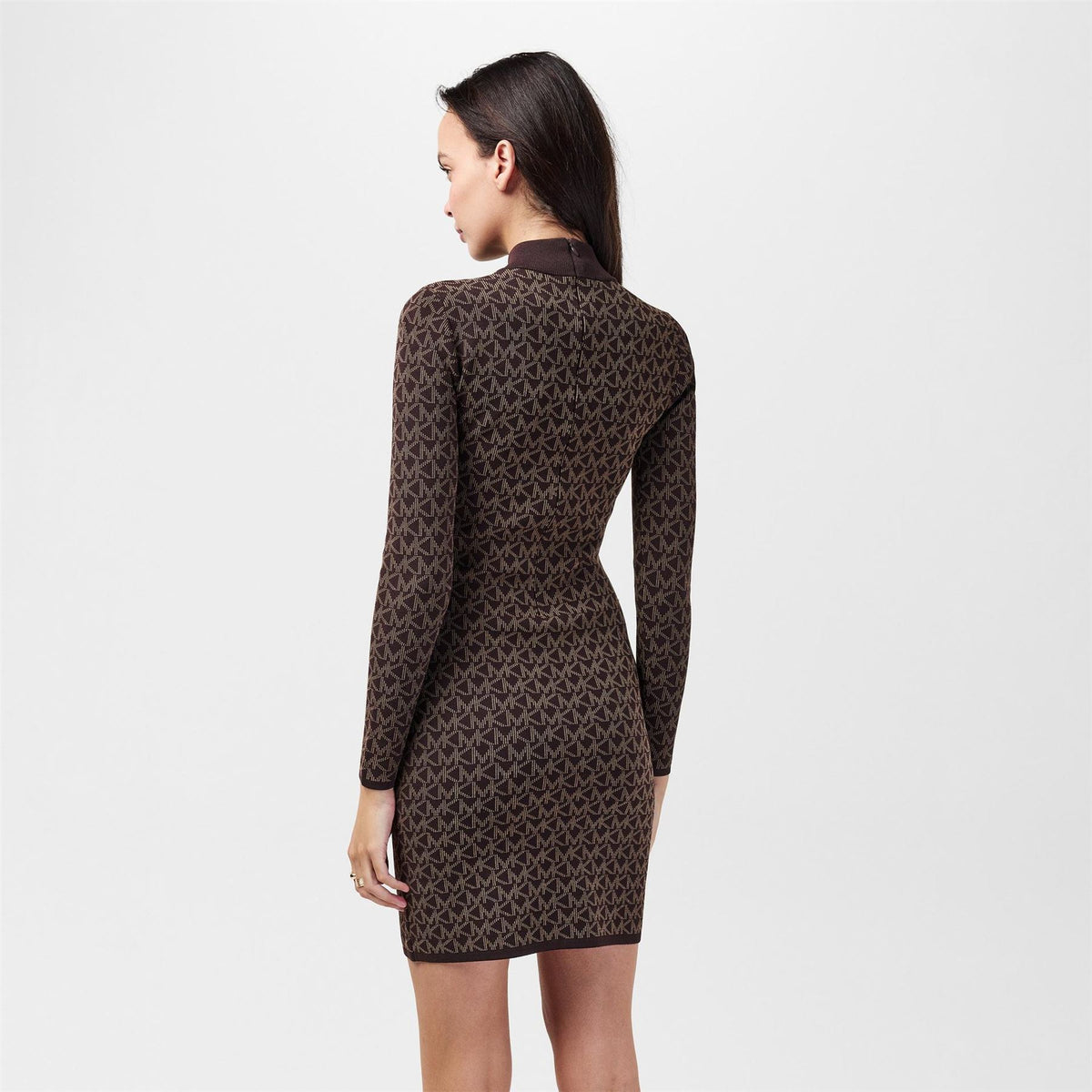 MICHAEL Michael Kors Jacquard Funnel Neck Dress