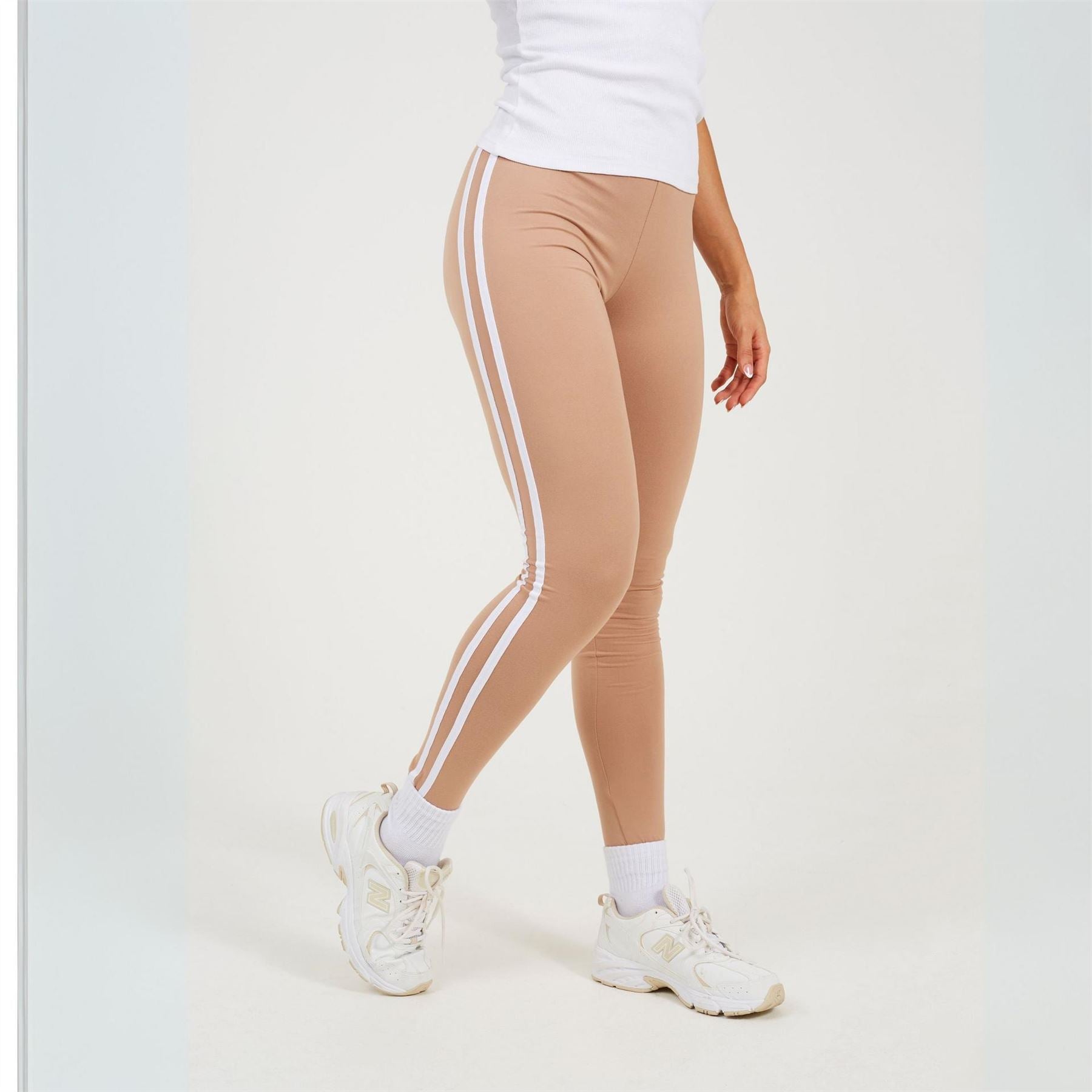 Brave Soul Leggings With Stripe Detail