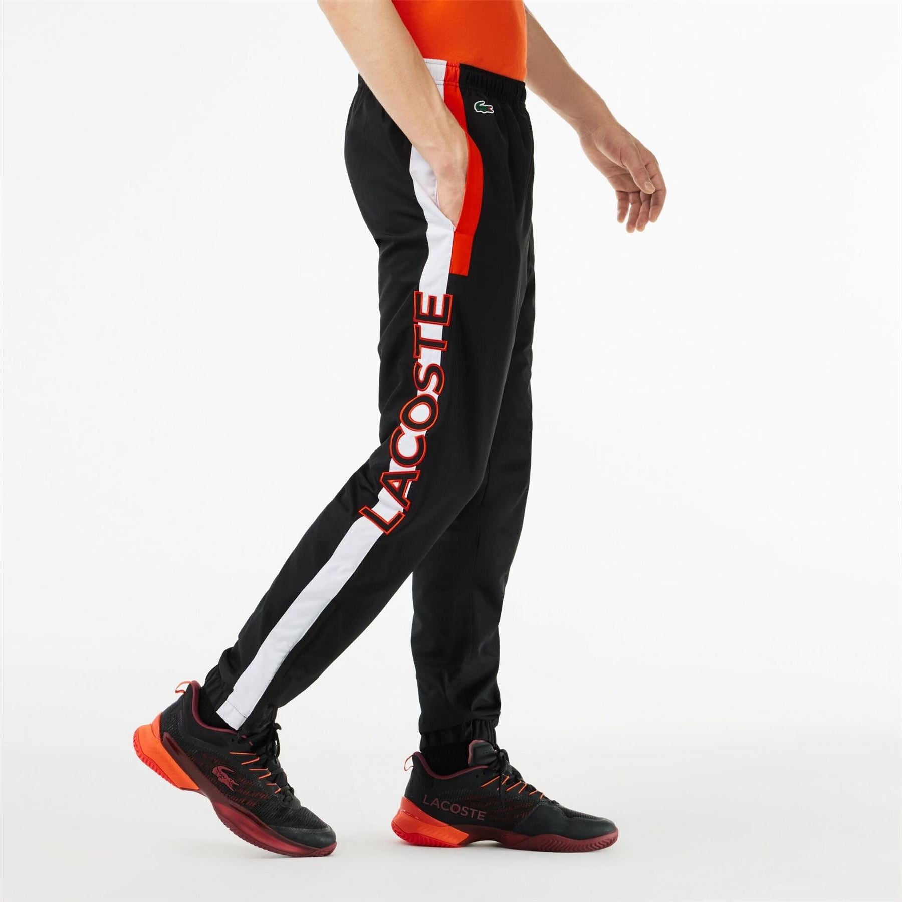 Lacoste Vertical Logo Color Block Slim Cut Track Pants