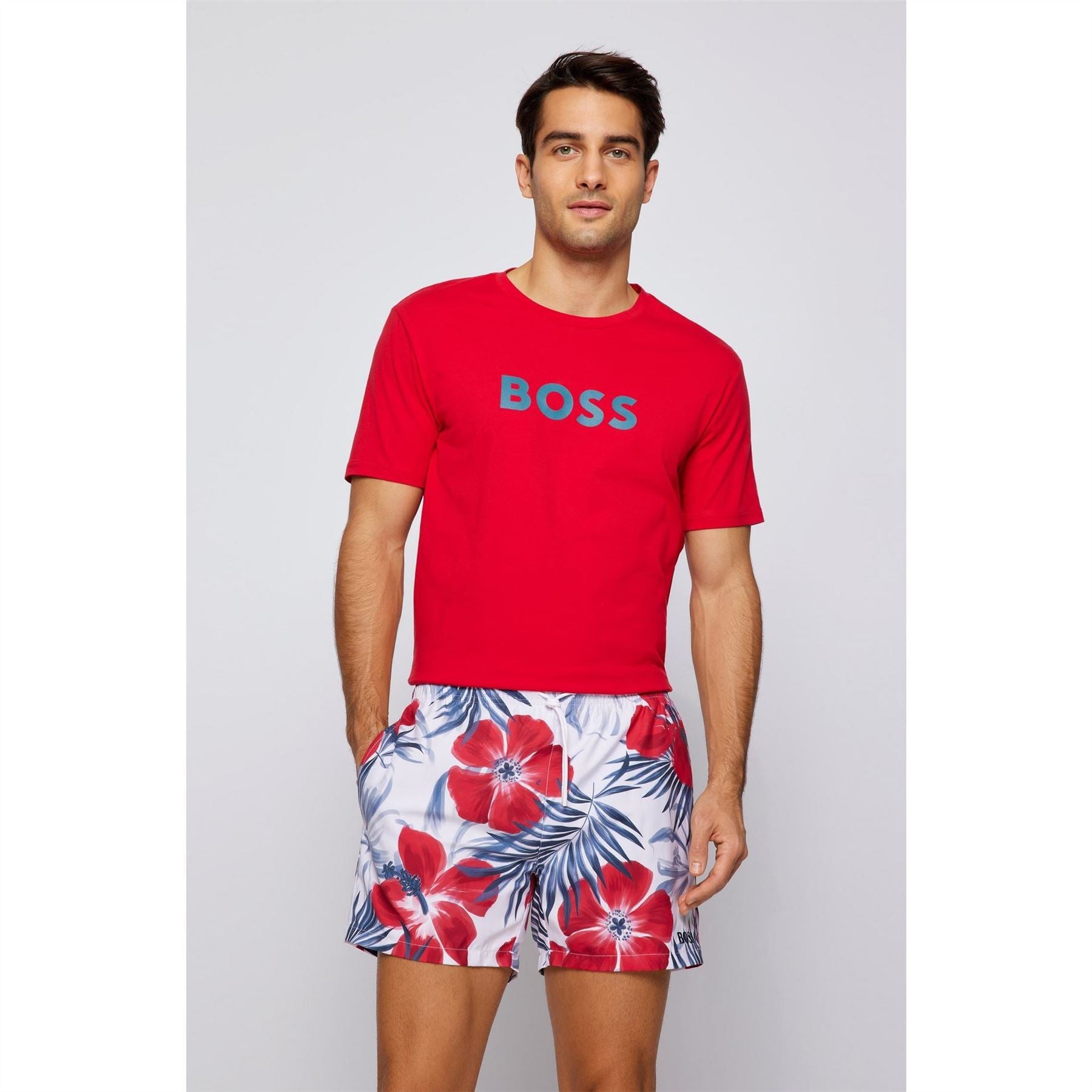 Boss BOSS Bodywear Short Sleeve T Shirt with Logo Print Detail