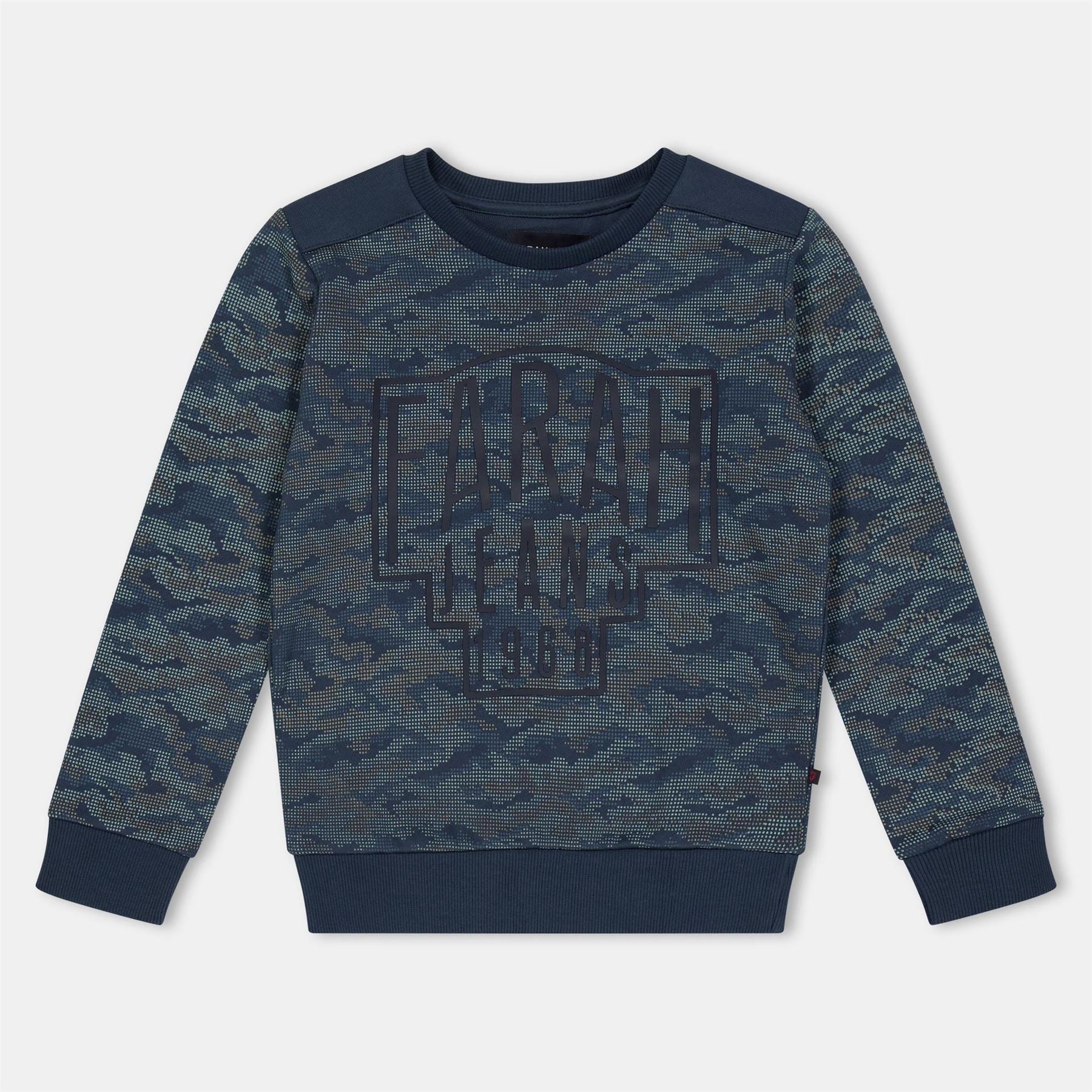 Farah Kids Camo Fleece Crew Sweatshirt