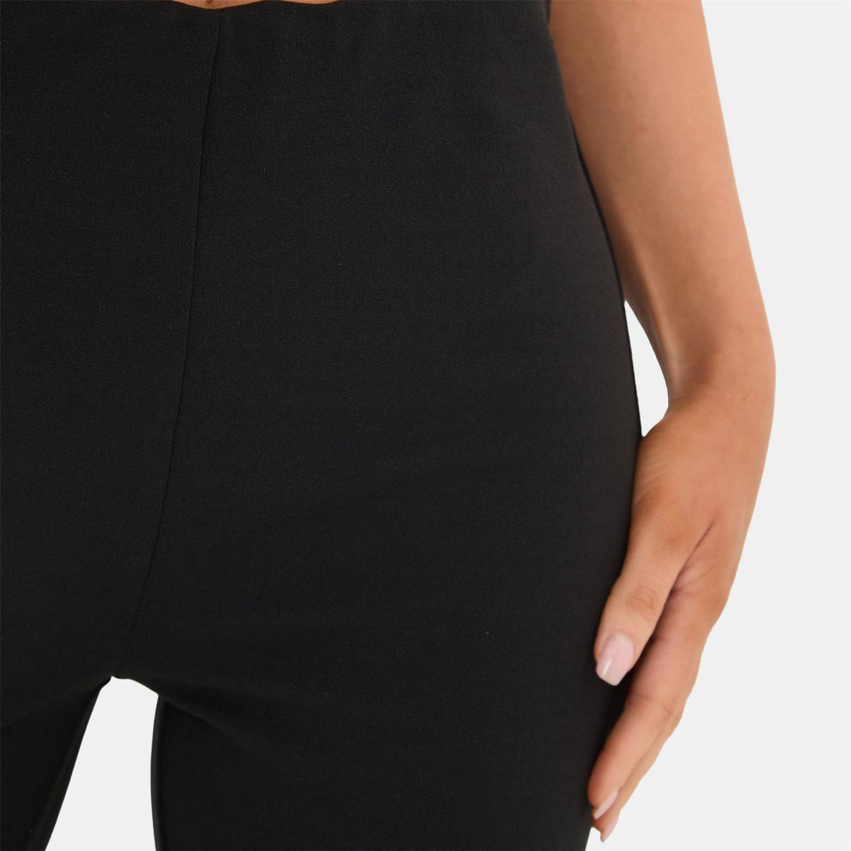 I Saw It First Solid Patterned Wide Leg Open Hem Pants