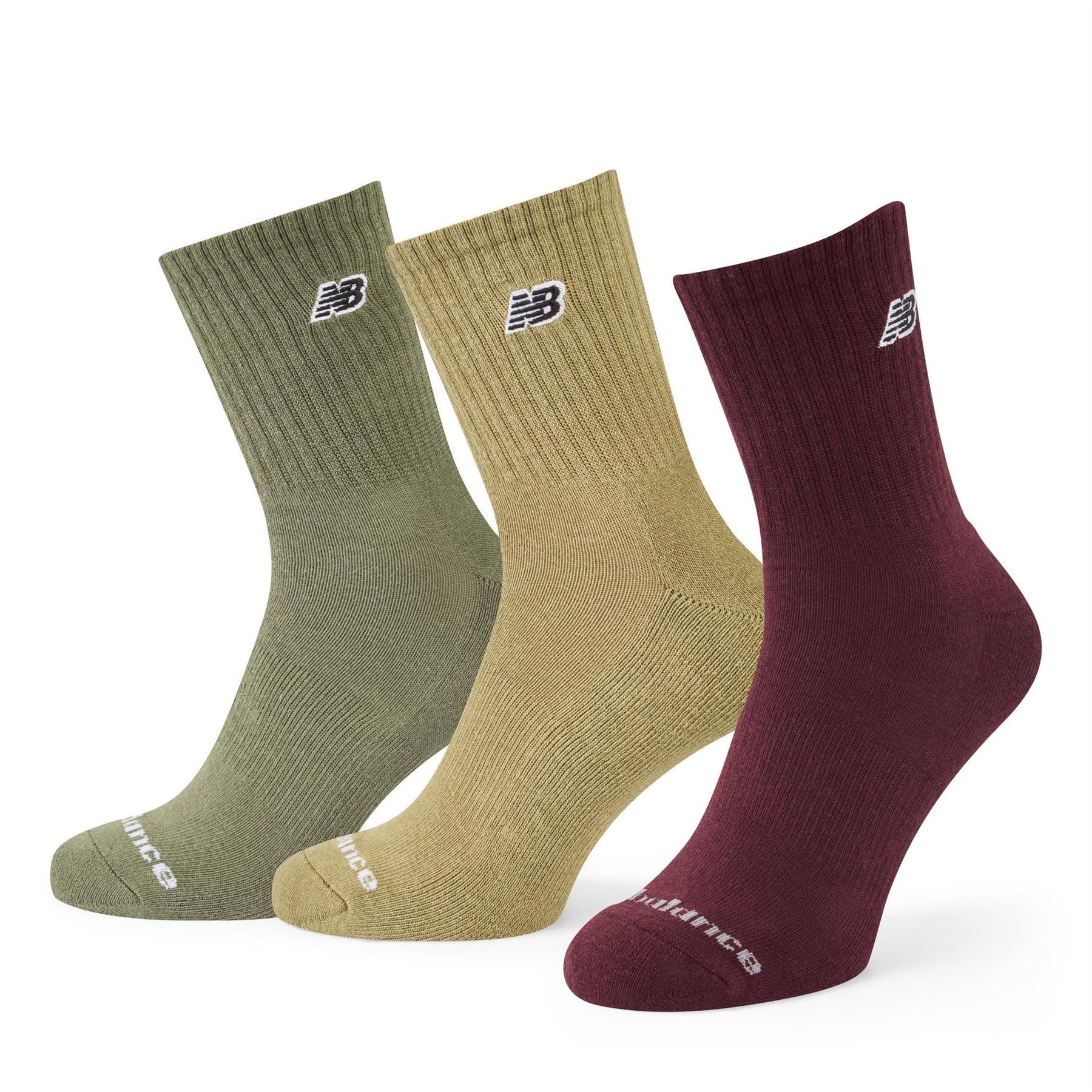 New Balance Patch Logo Cotton Quarter Socks 3 Pack