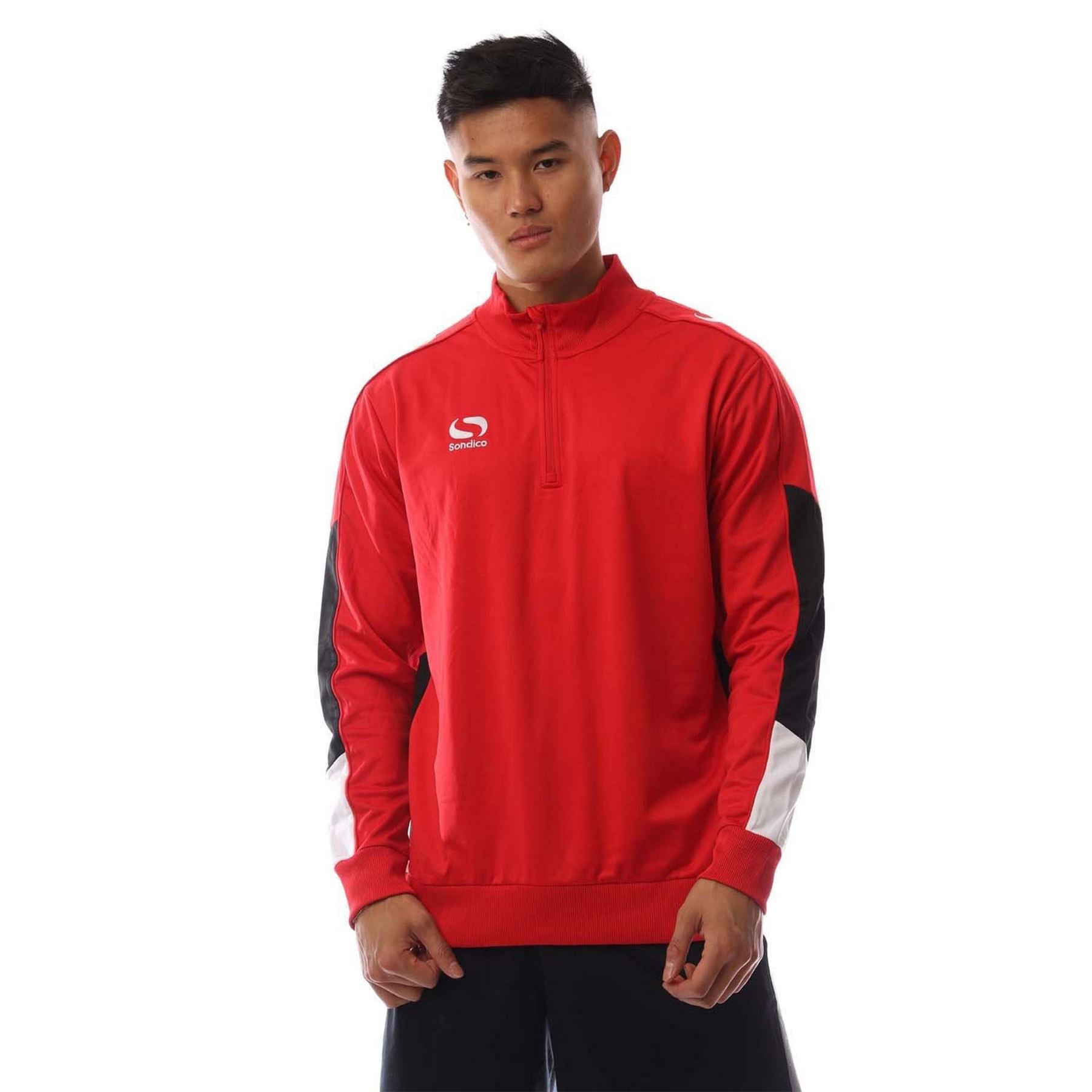 Sondico Zip Neck Long Sleeve Sweatshirt