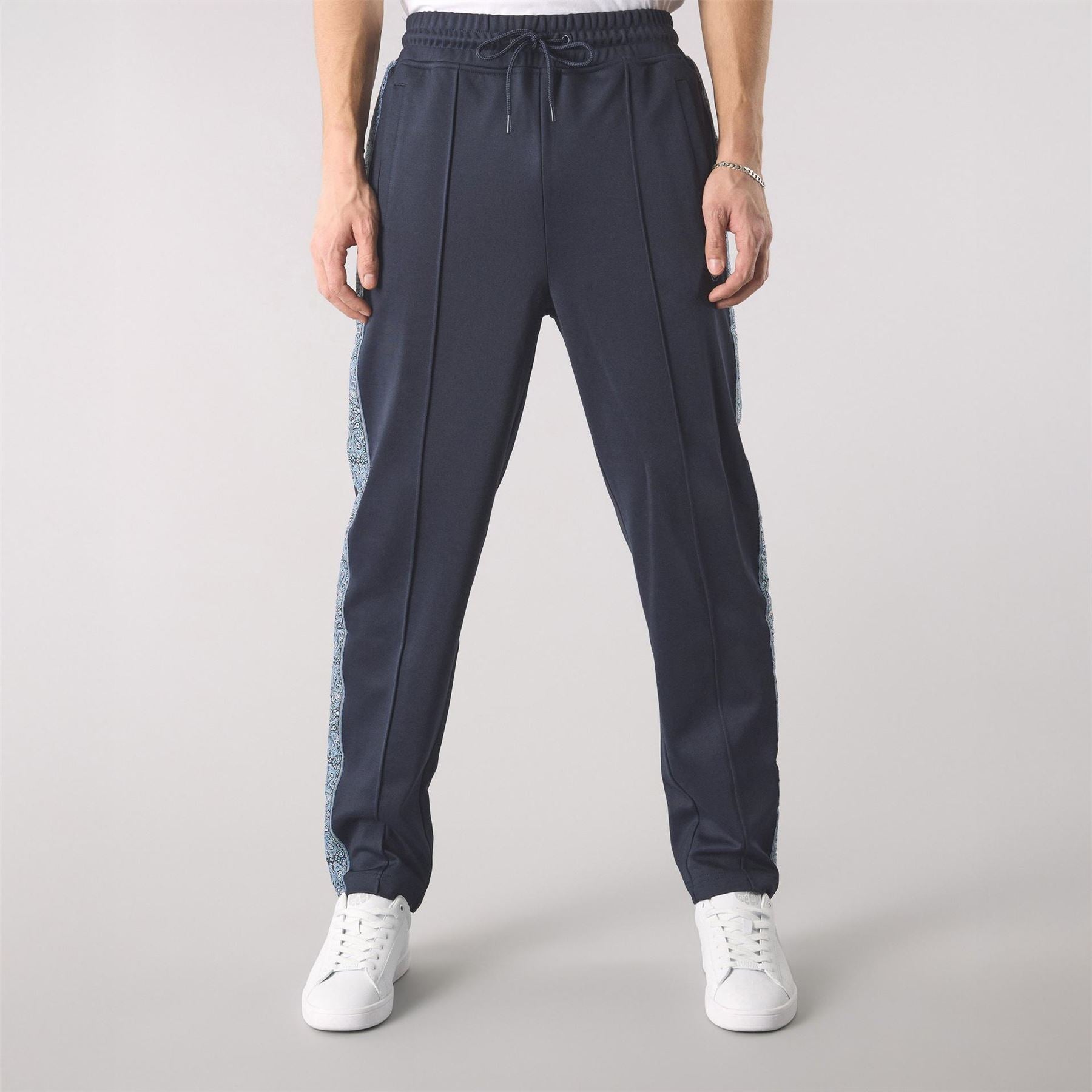Pretty Green Paisley Patterned Straight Leg Track Pants