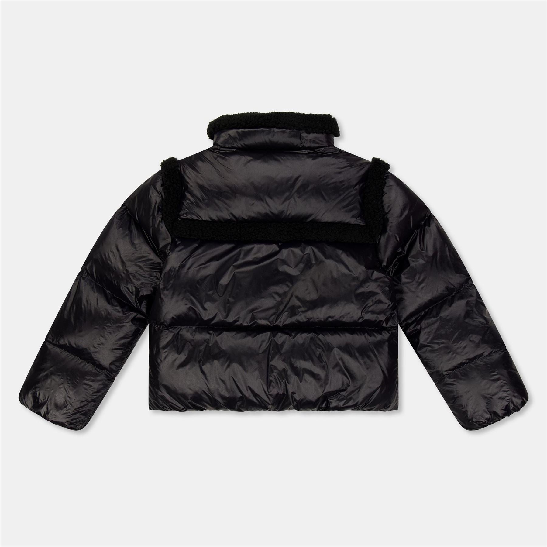Polo Ralph Lauren Solid Patterned Snap Button Puffer Jacket