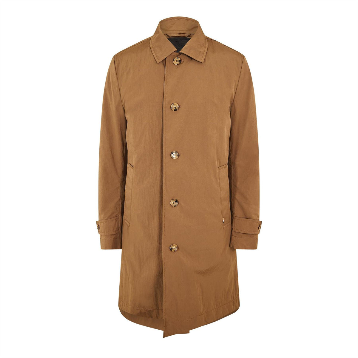 Boss Solid Patterned Over Coat with Side Pocket