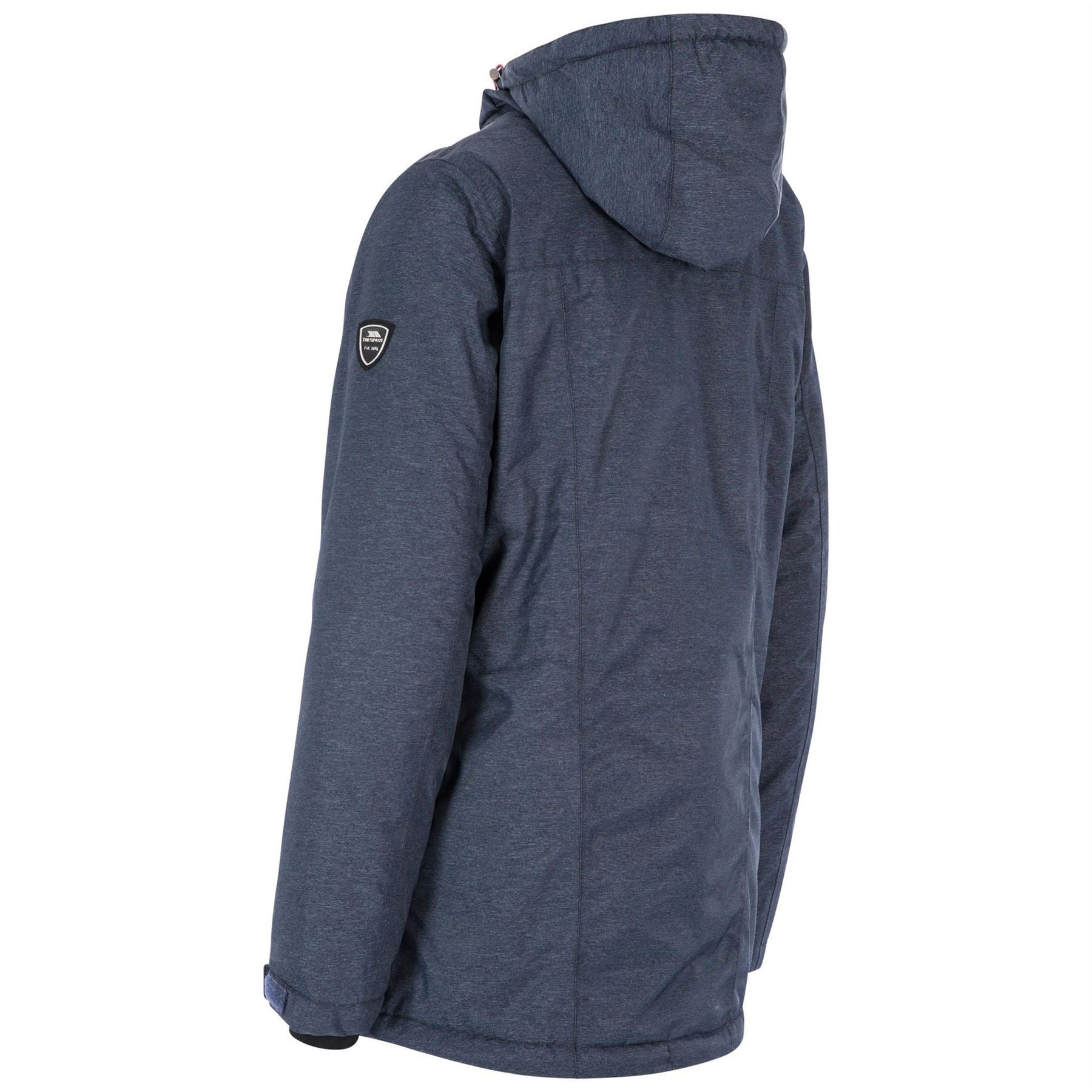 Trespass Signal Heathered Patterned Hooded Ribbed Cuff Ski Jacket