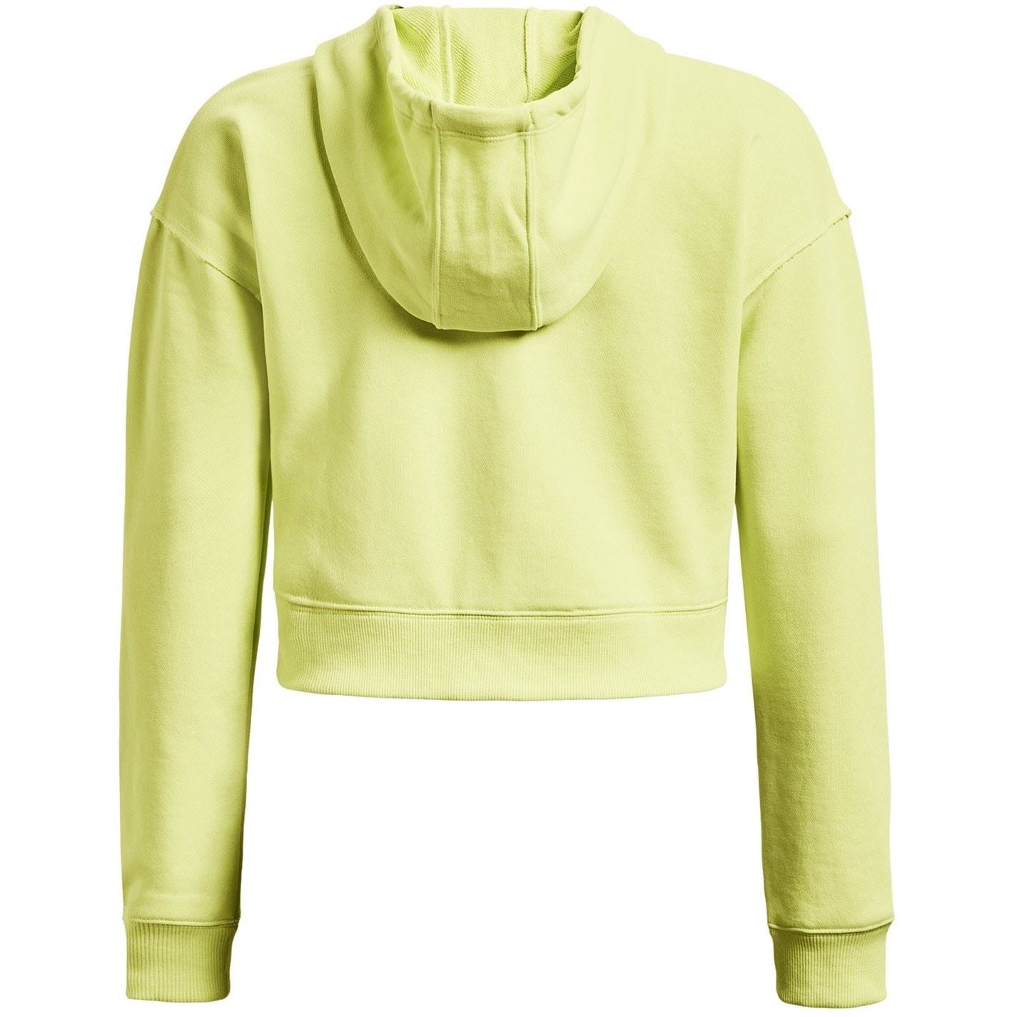 Under Armour Project Rock Terry Hooded Neck Ribbed Cuff Full Zipper Sweatshirt