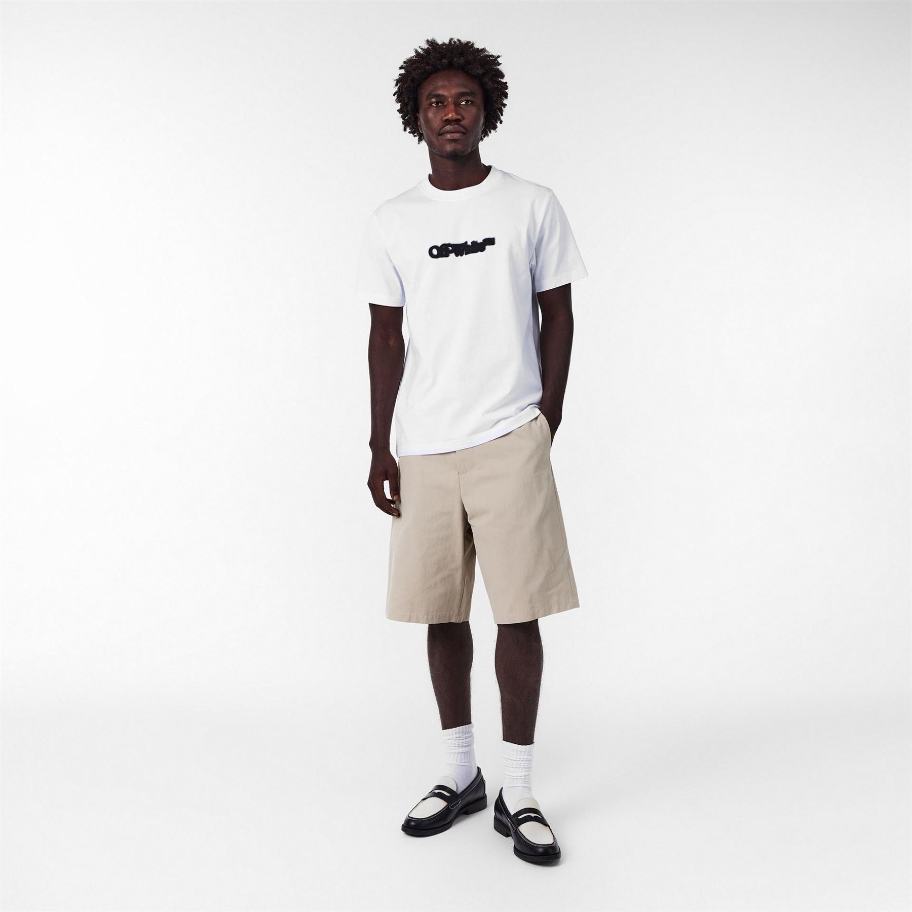 Off White Spray Arrow Design T-Shirt