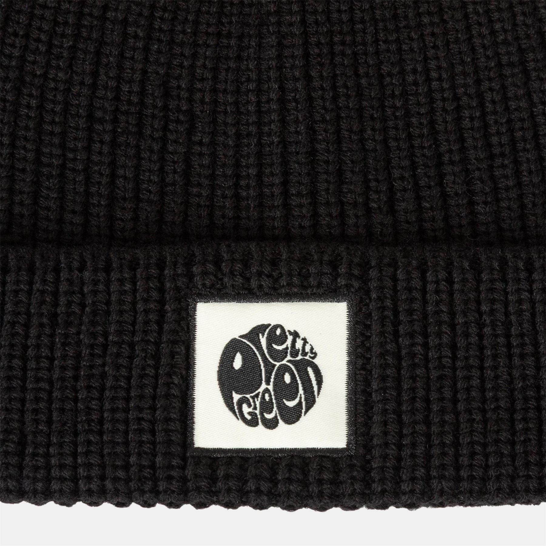Pretty Green Adjustable Cuff Beanie With a Ribbed Pattern