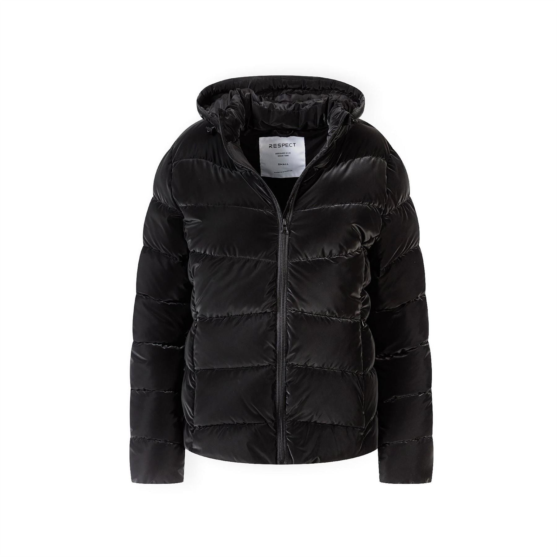 Minoti Women Velvet Feel Padded Jacket Black Xs xl