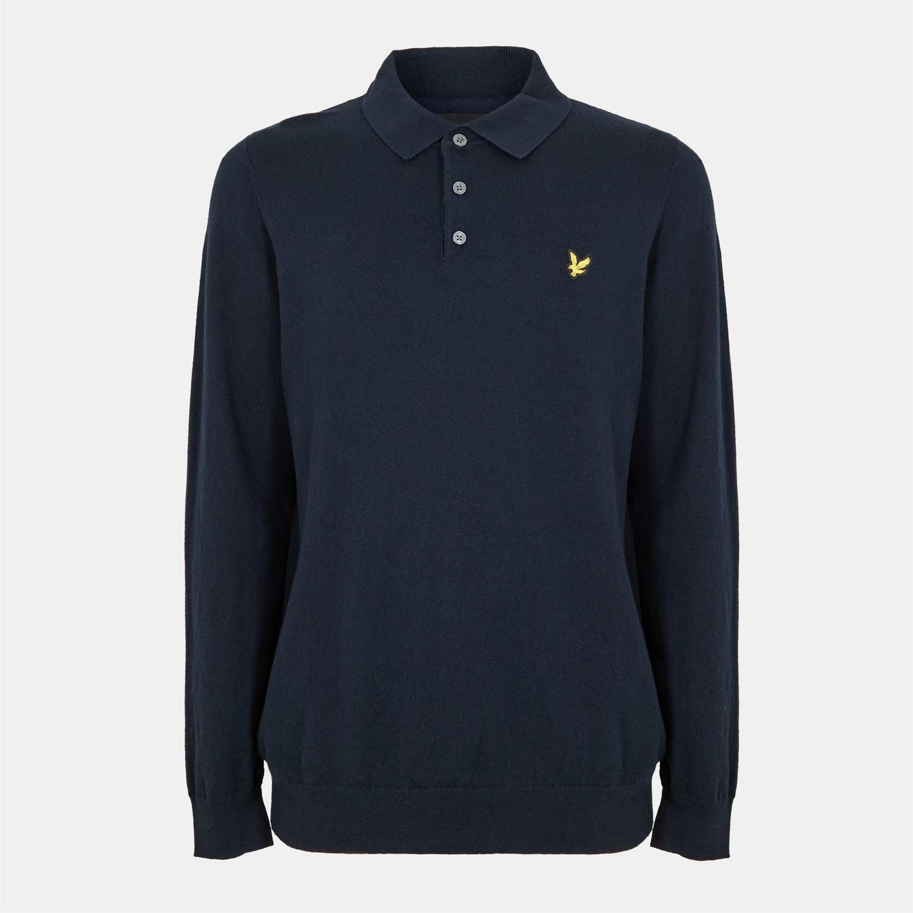 Lyle and Scott Collared Neck Long Sleeve Regular Fit Polo Shirt