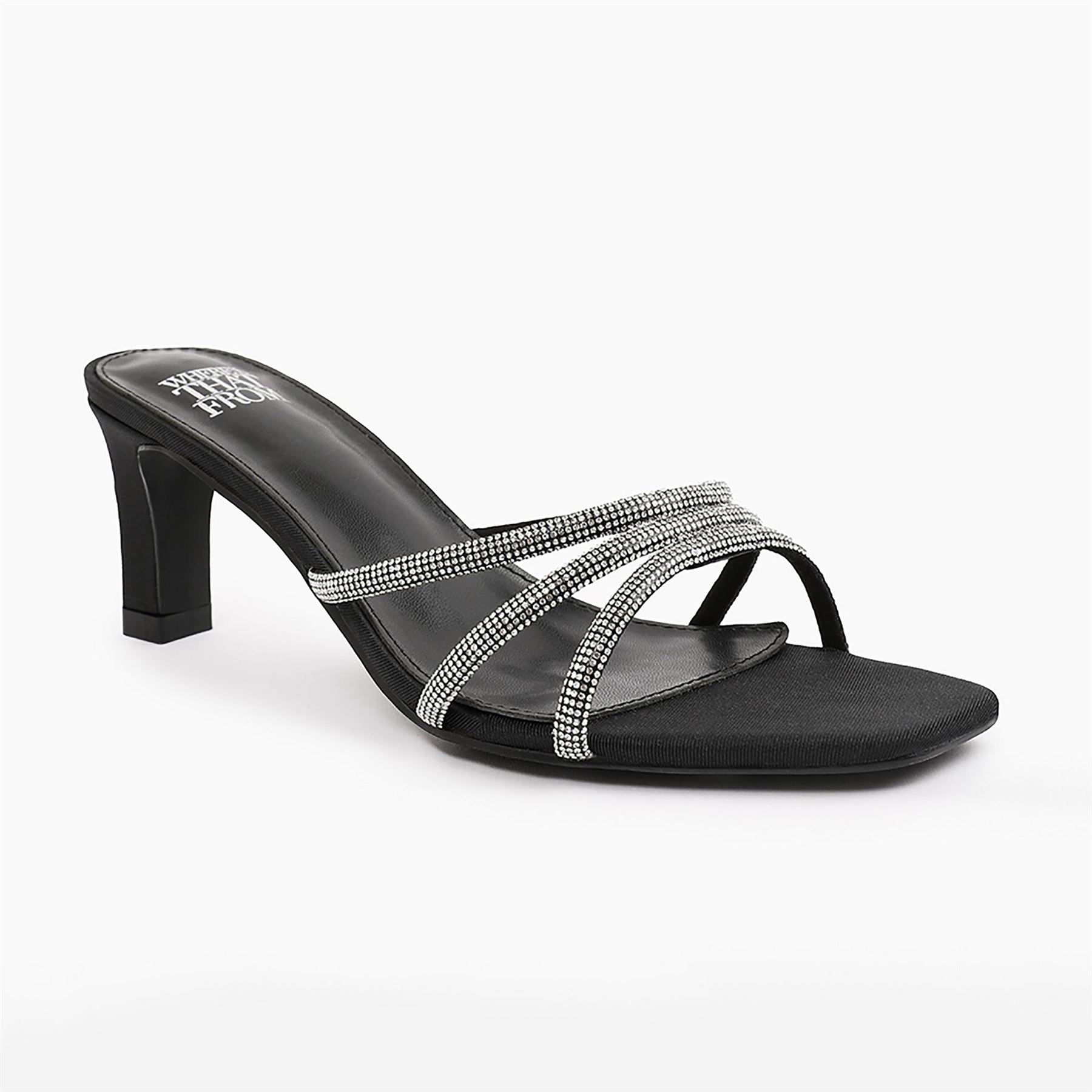 Wheres That From High Heel Open Toe Block Heel Sandals