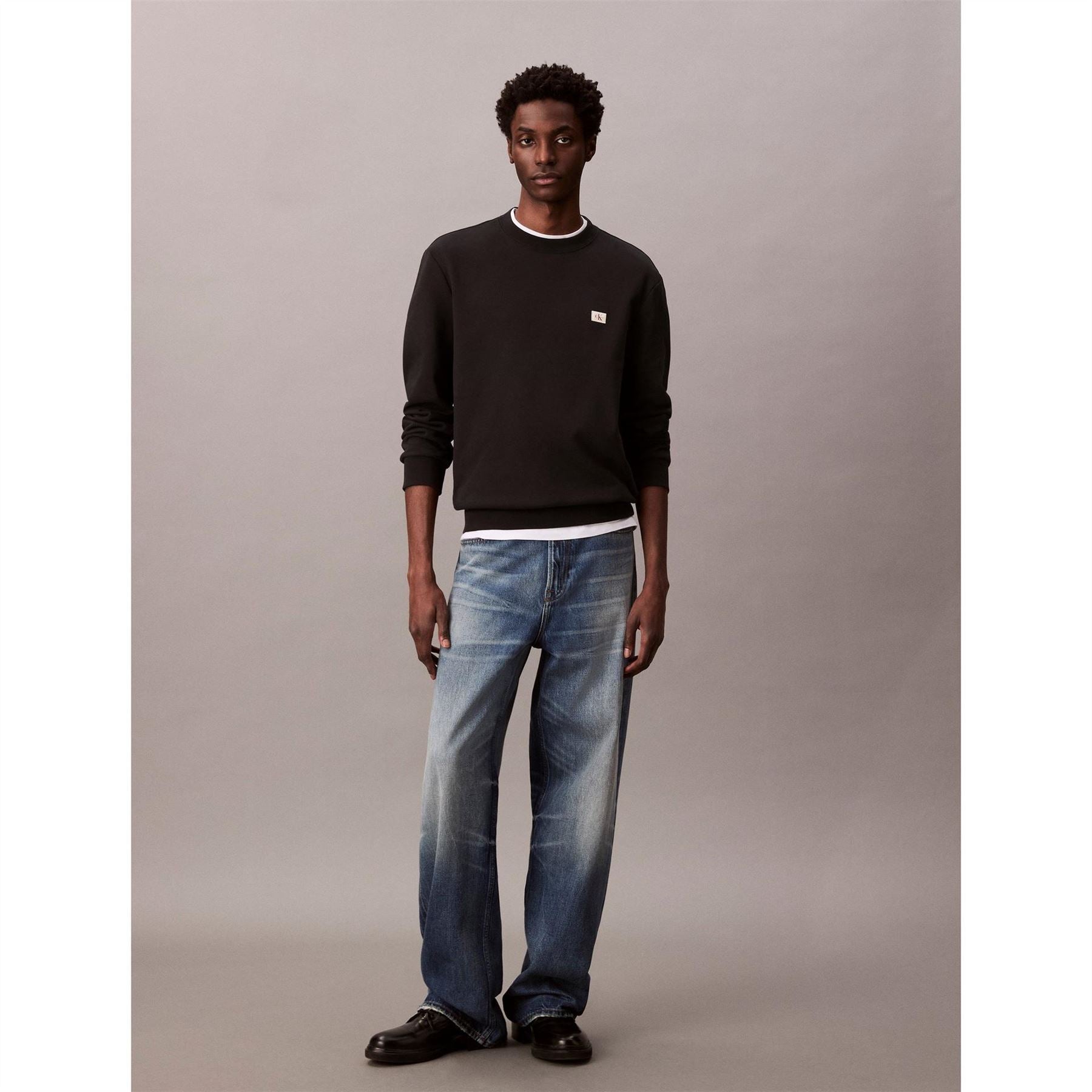 Calvin Klein Jeans Woven Box Crew Sweatshirt