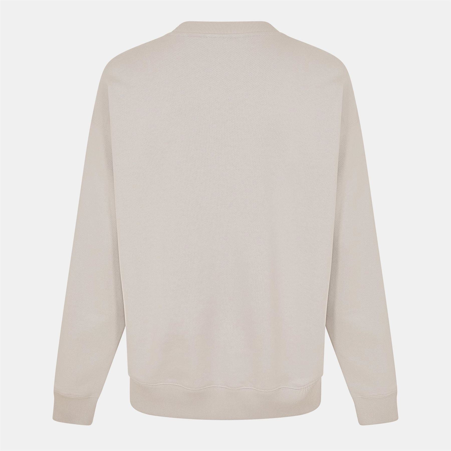 Off White Crew Neck Long Sleeve Regular Fit Sweater