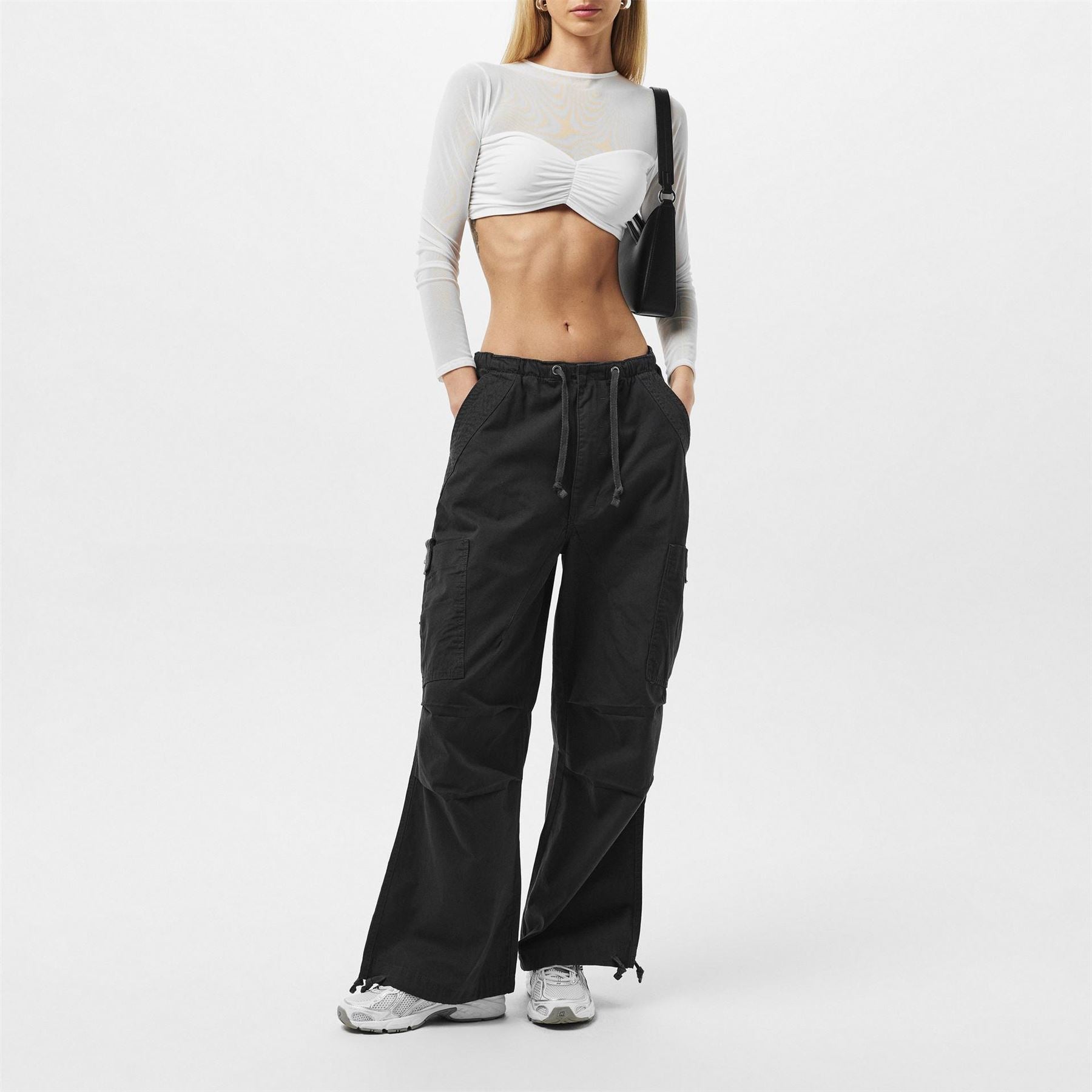 Missy Empire Womens Mesh Sleeve Slinky Top