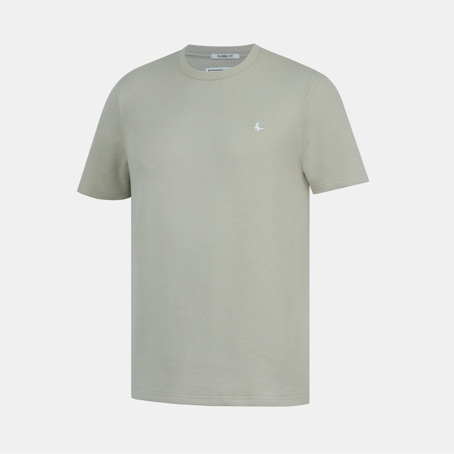 Jack Wills Texture Cotton Short Sleeve Crew Neck Embroidered T-Shirt
