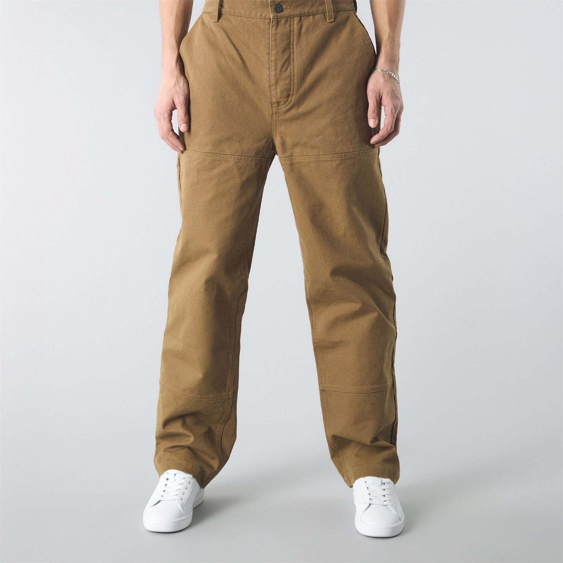 Pretty Green Front Pocket Straight Cargo Trousers