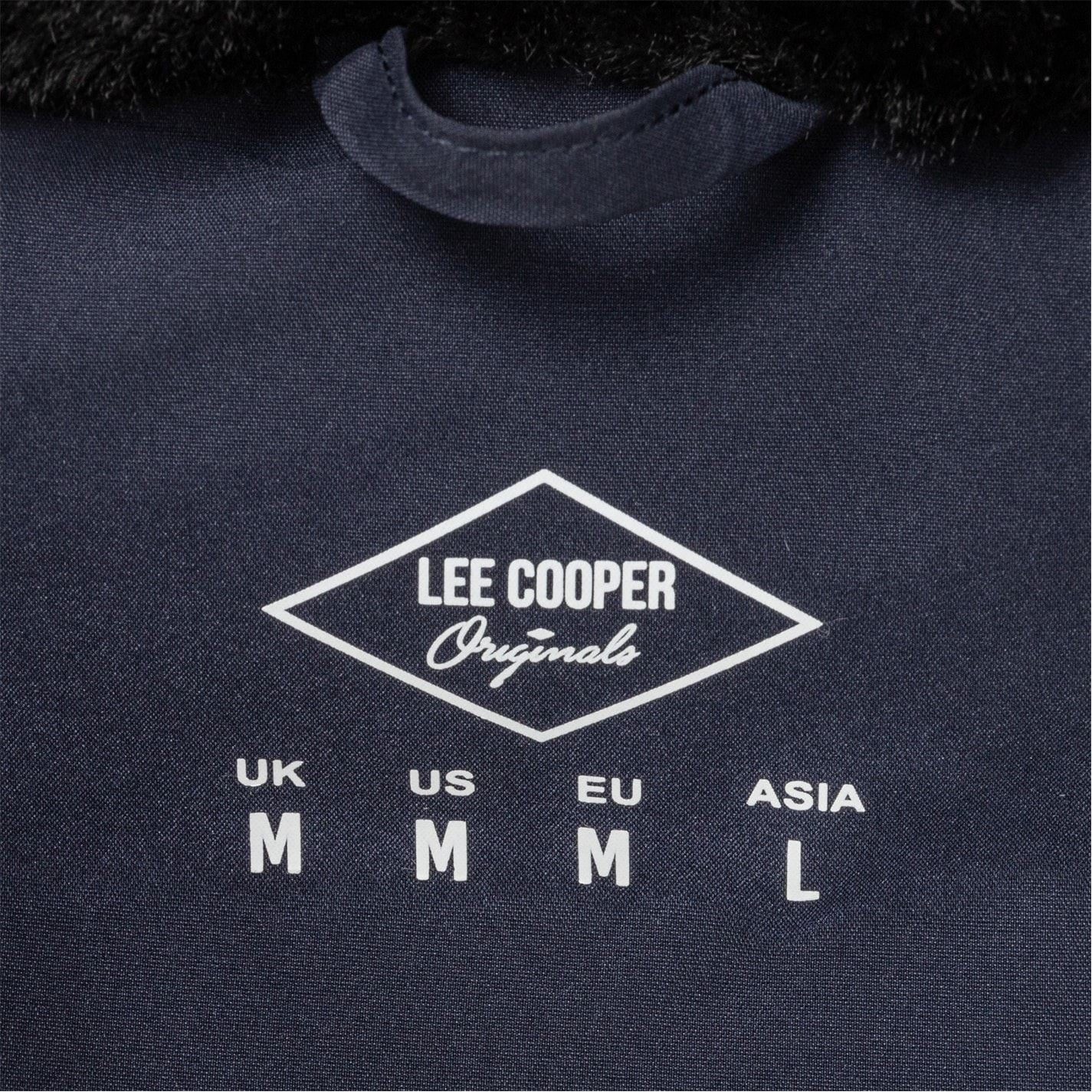 Lee Cooper Solid Patterned Hooded Snap Button Ribbed Cuff Puffer Jacket