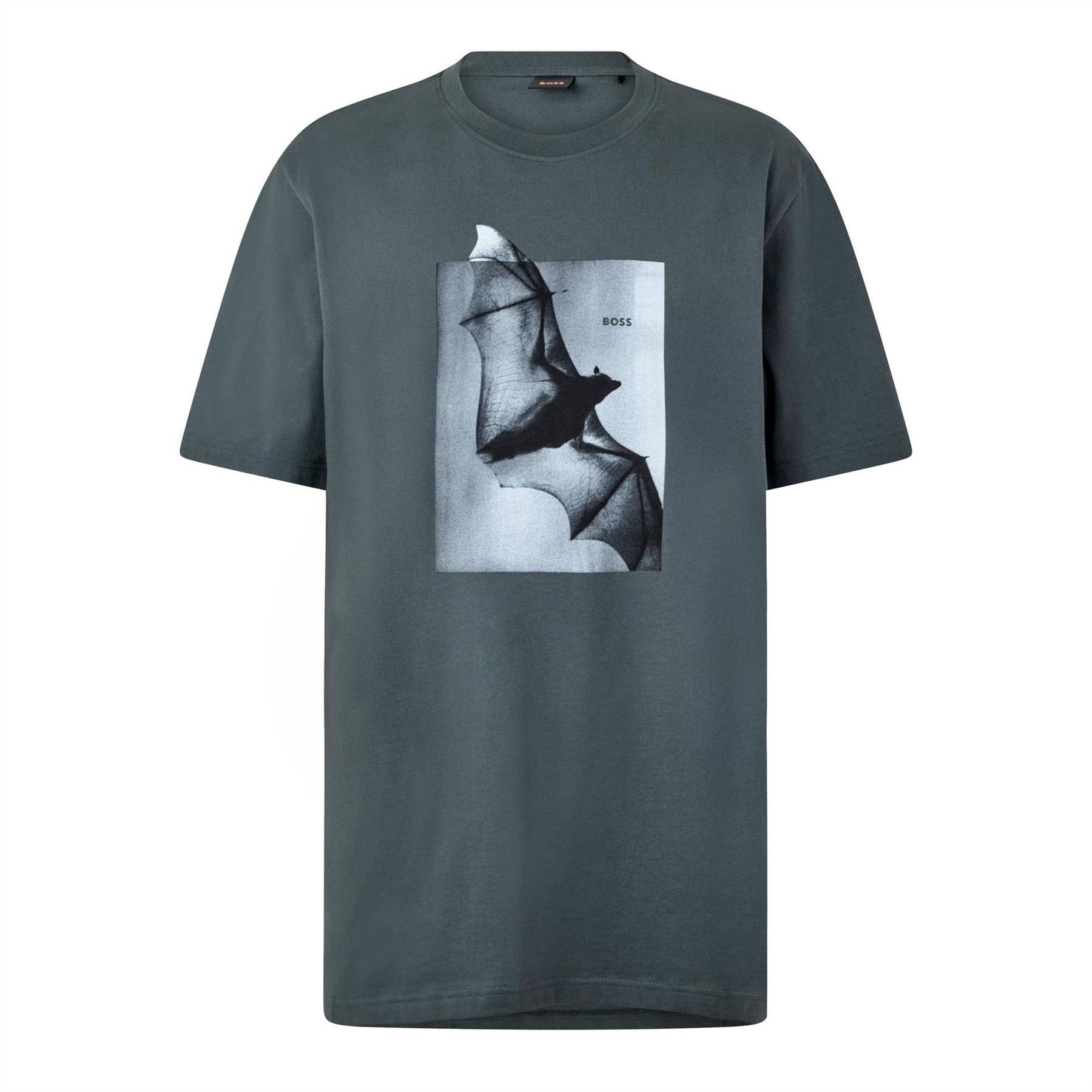 Boss Being Orange Graphic Cotton Short Sleeve Crew Neck T-Shirt