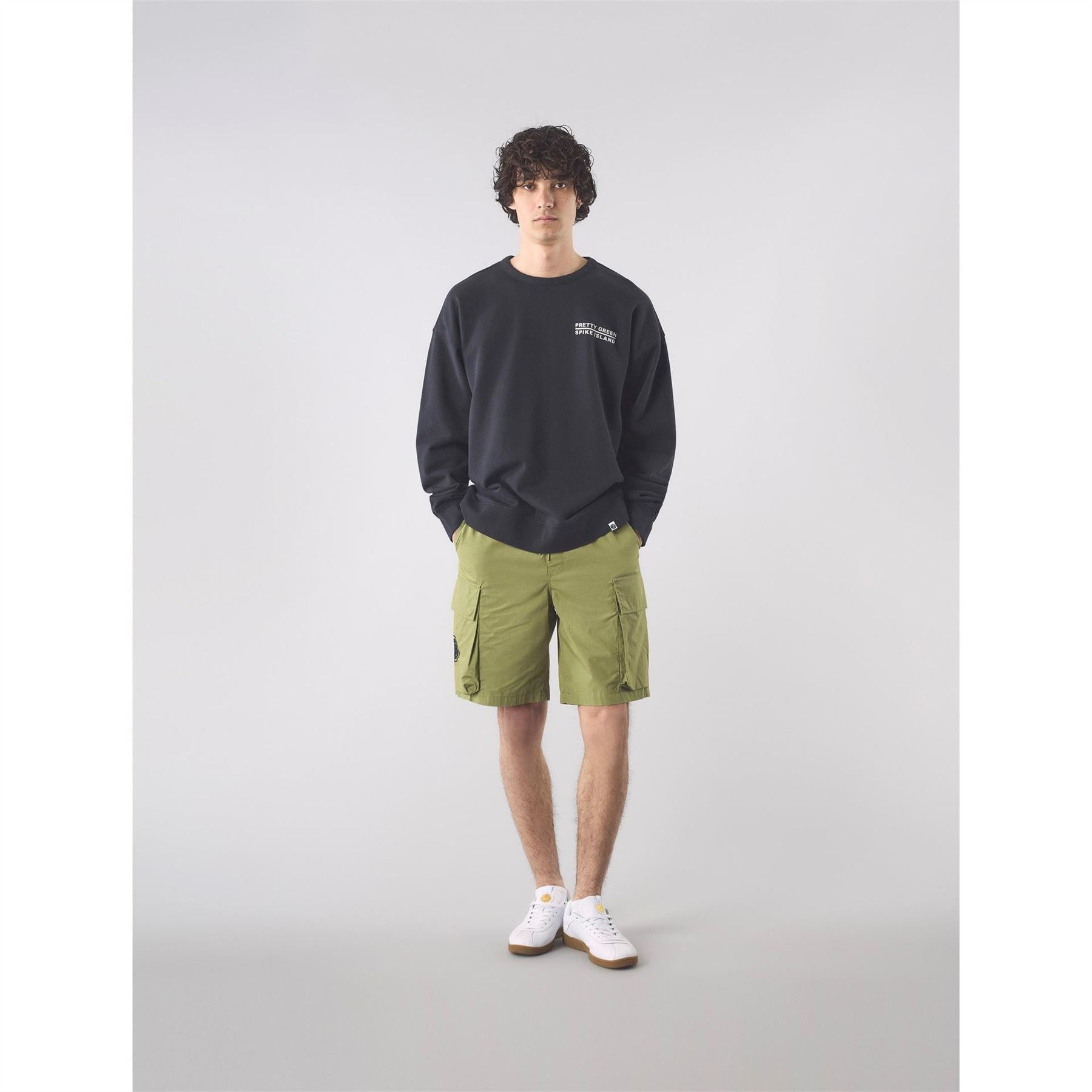 Pretty Green Spike Island Graphic Regular Fit Sweatshirt