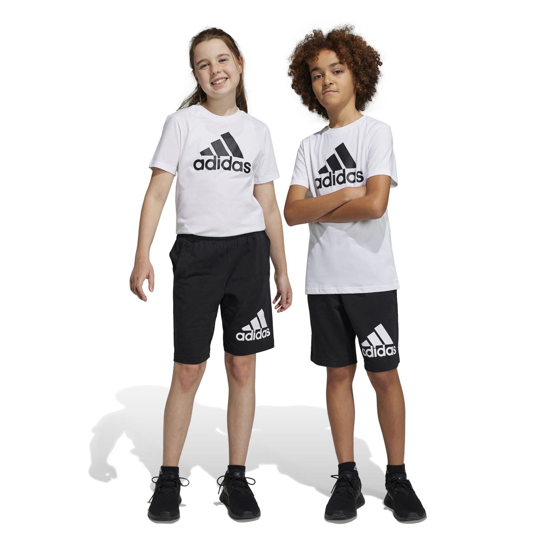 adidas Essentials Big Logo Cotton Shorts Juniors