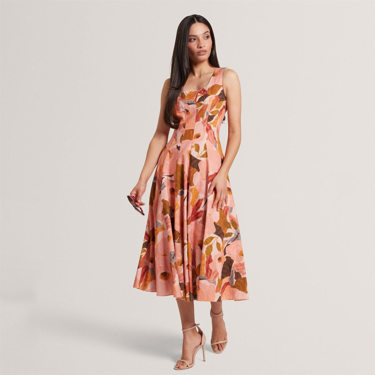 Ted Baker Print Midi Boho Dress