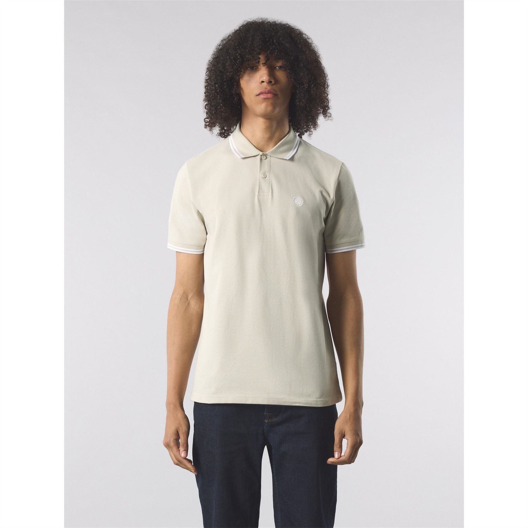 Pretty Green Collared Neck Short Sleeve Polo Shirt