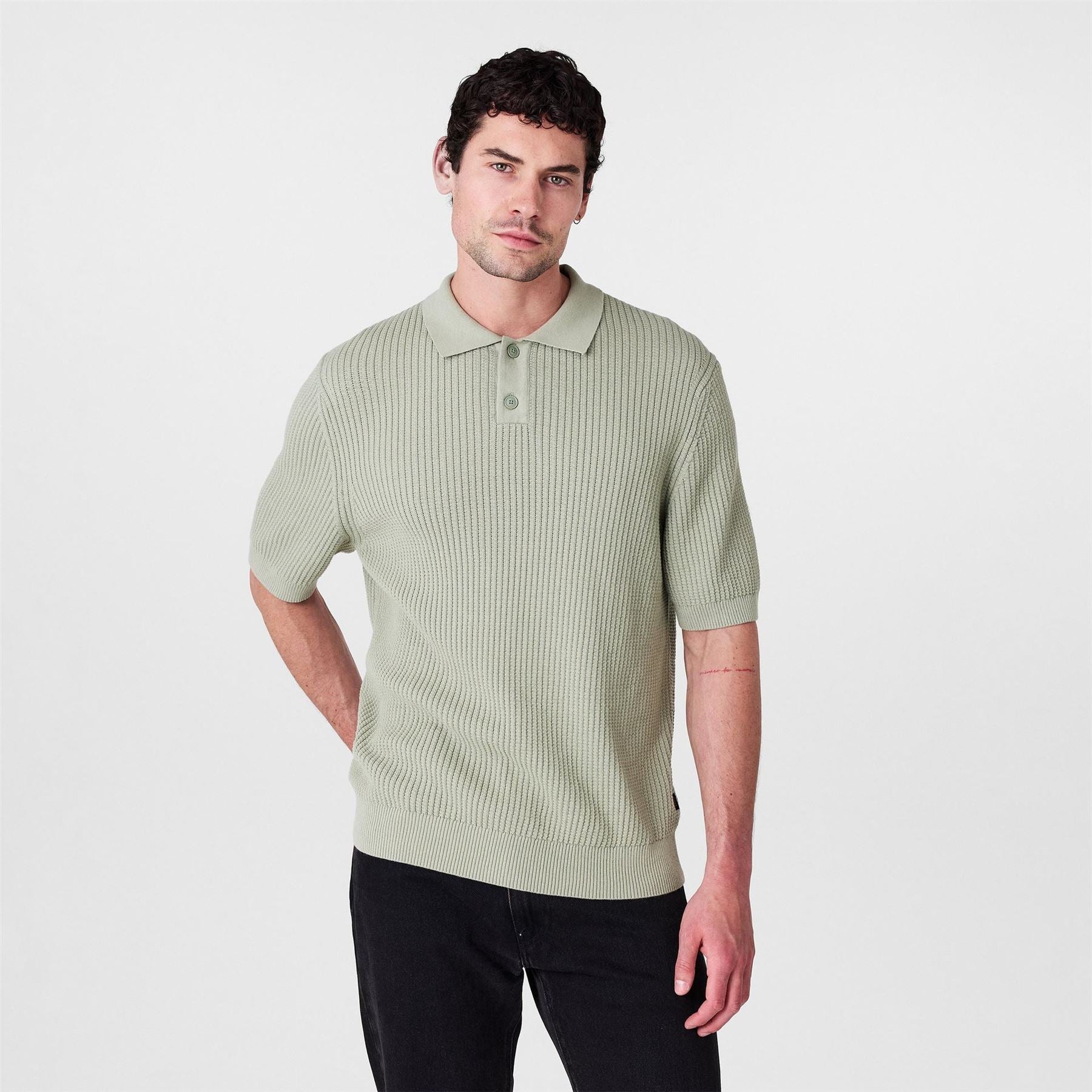Boss Collared Neck Short Sleeve Regular Fit Shirt