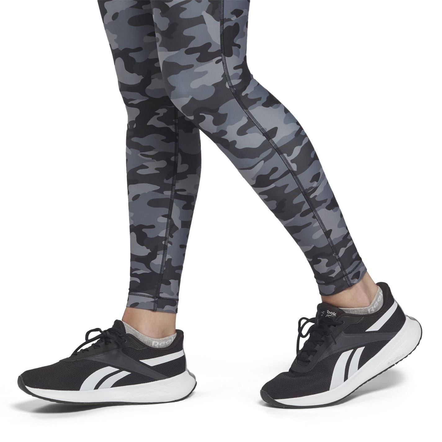 Reebok Womens Lux Bold Camo Print Leggings Gym Legging