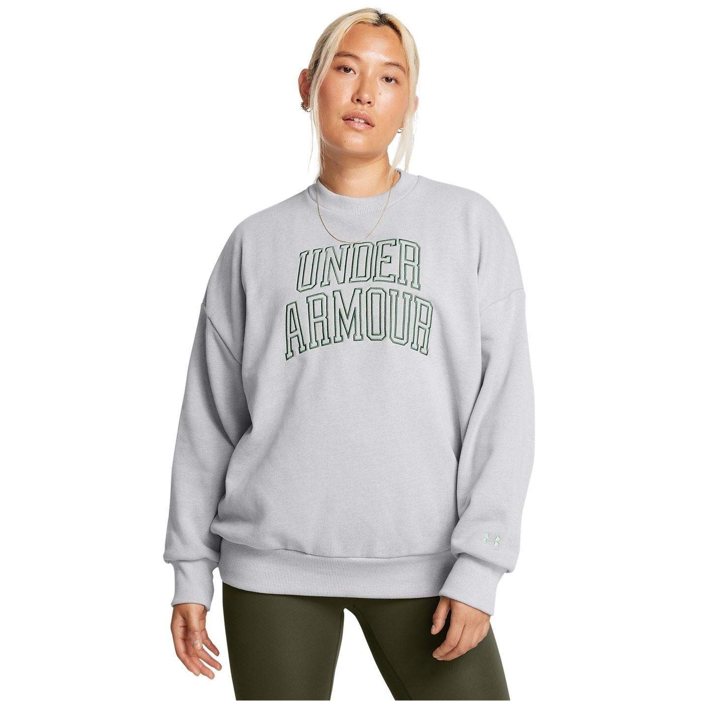 Under Armour Icon Crew Neck Ribbed Collar Long Sleeve Sweatshirt