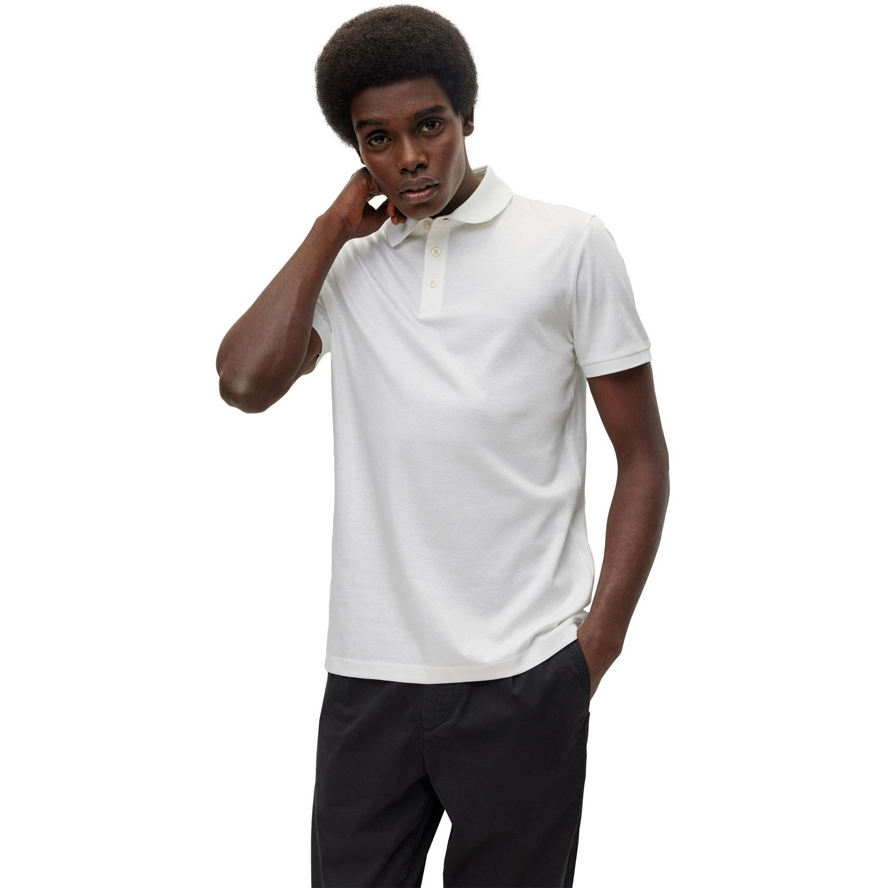 Boss Collared Neck Short Sleeve Regular Fit Shirt