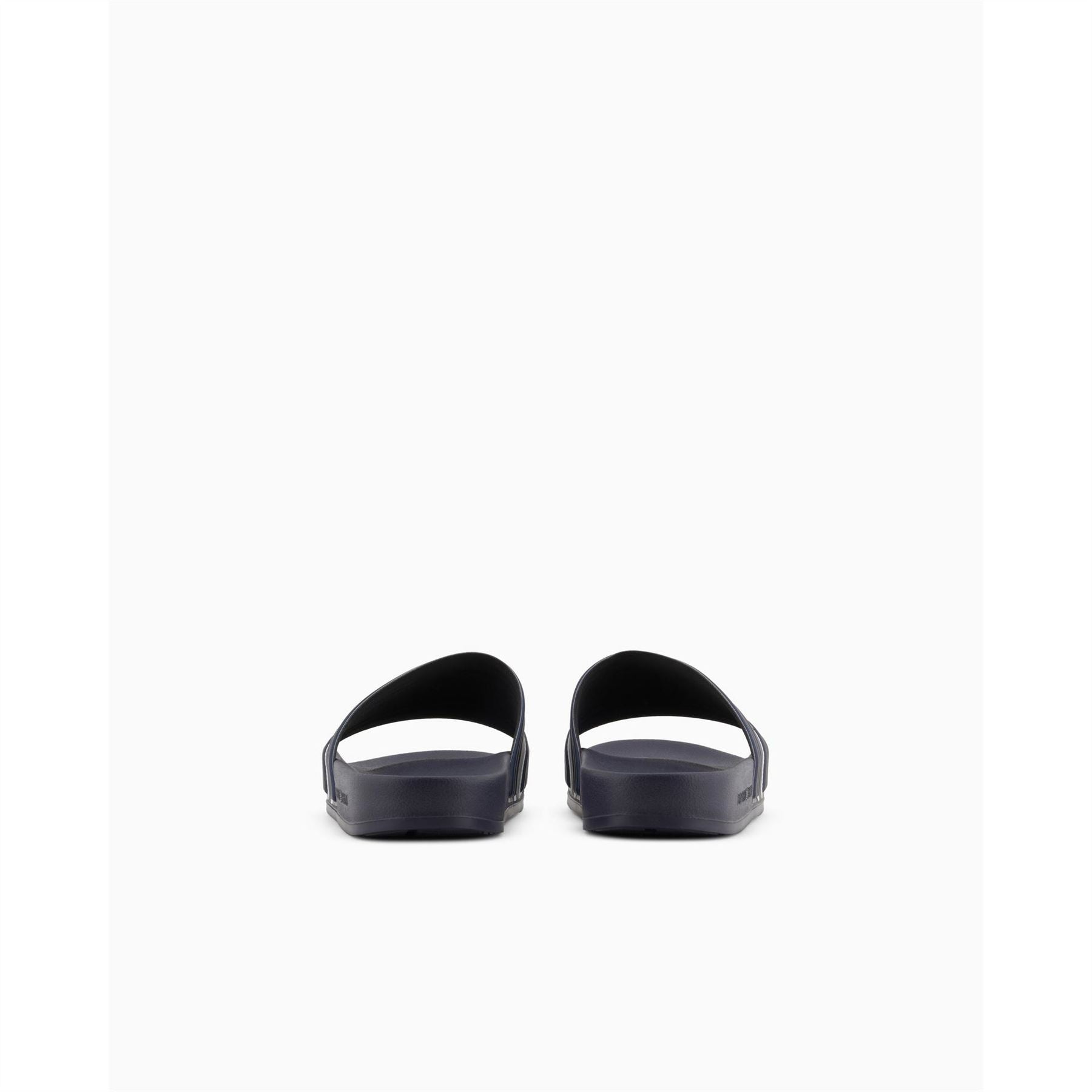 Emporio Armani Logo Print Open Toe Flat Heel Slides