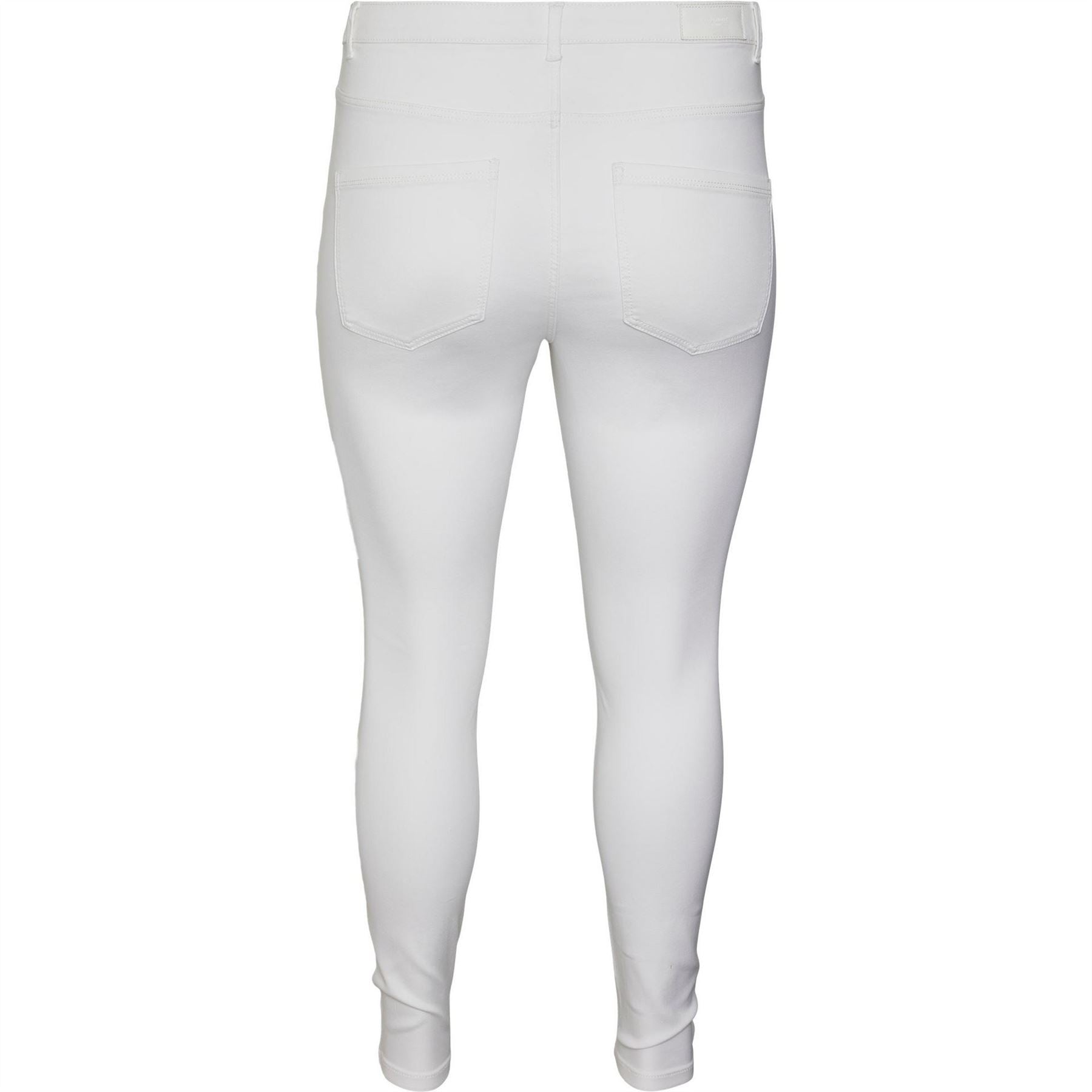 Vero Moda Curve Stretch Slash Knee High Waisted Denim Disco Skinny Jeans
