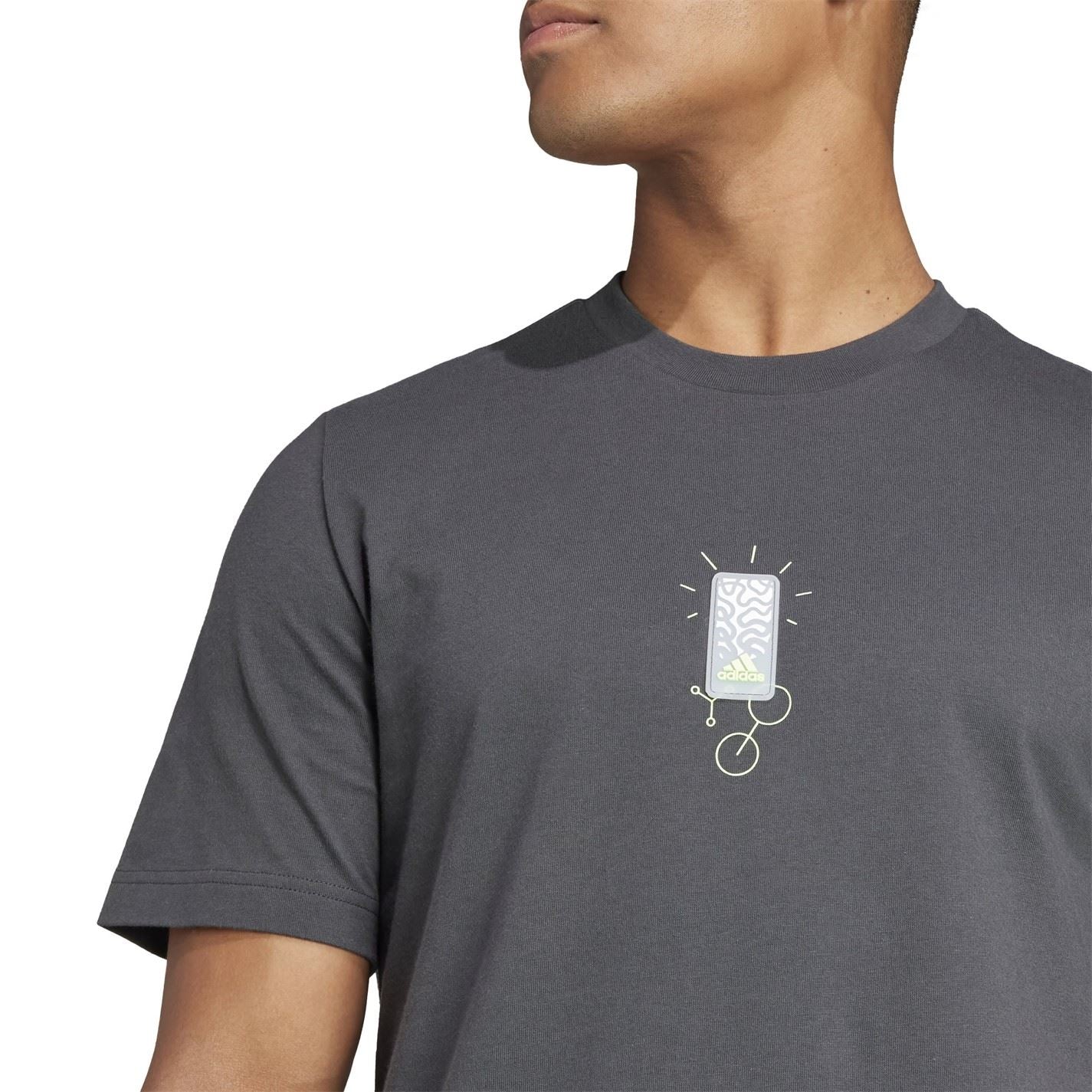 adidas Mens Molded Linear Graphic T-Shirt