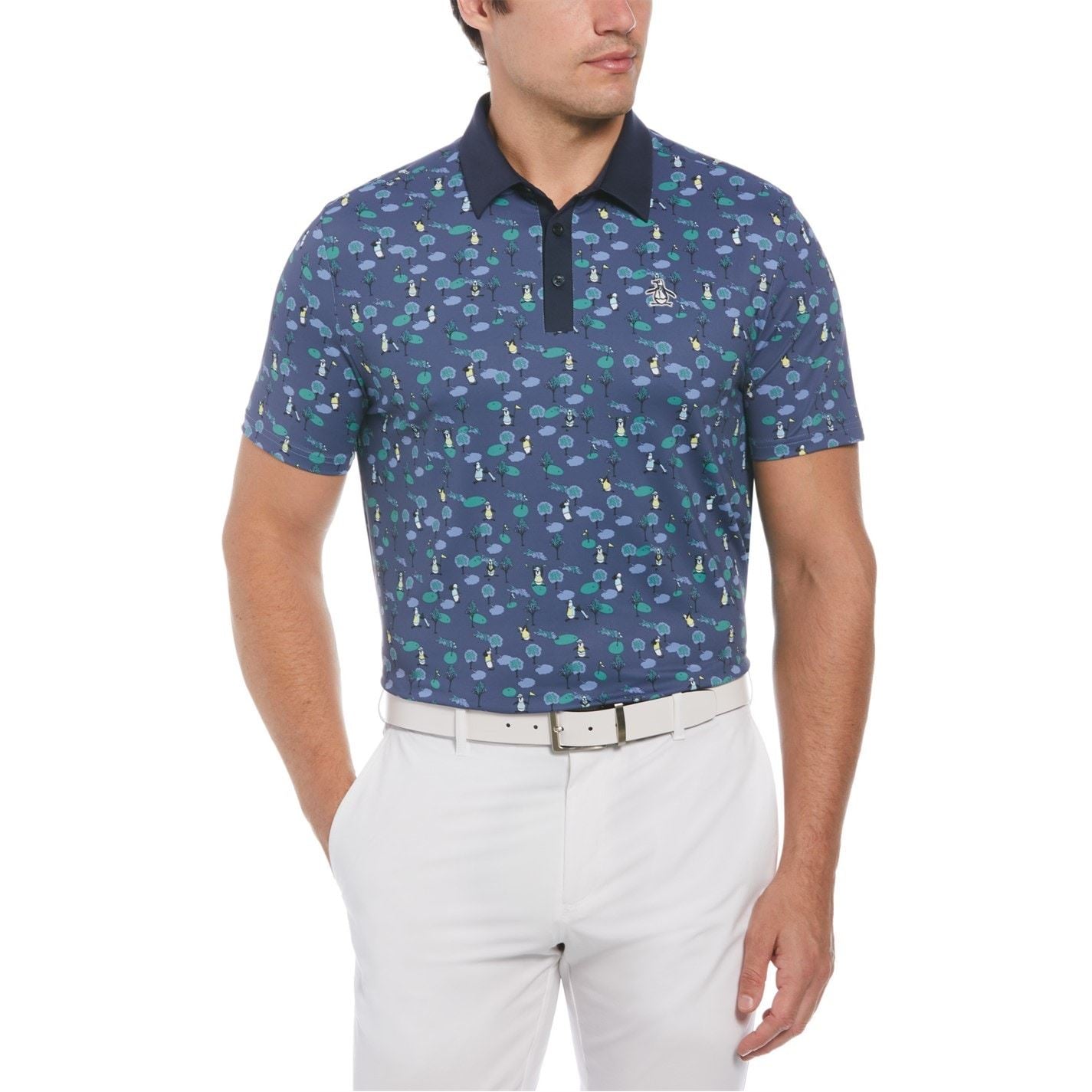Original Penguin Golf Peten Course Penguin Regular Fit Shirt