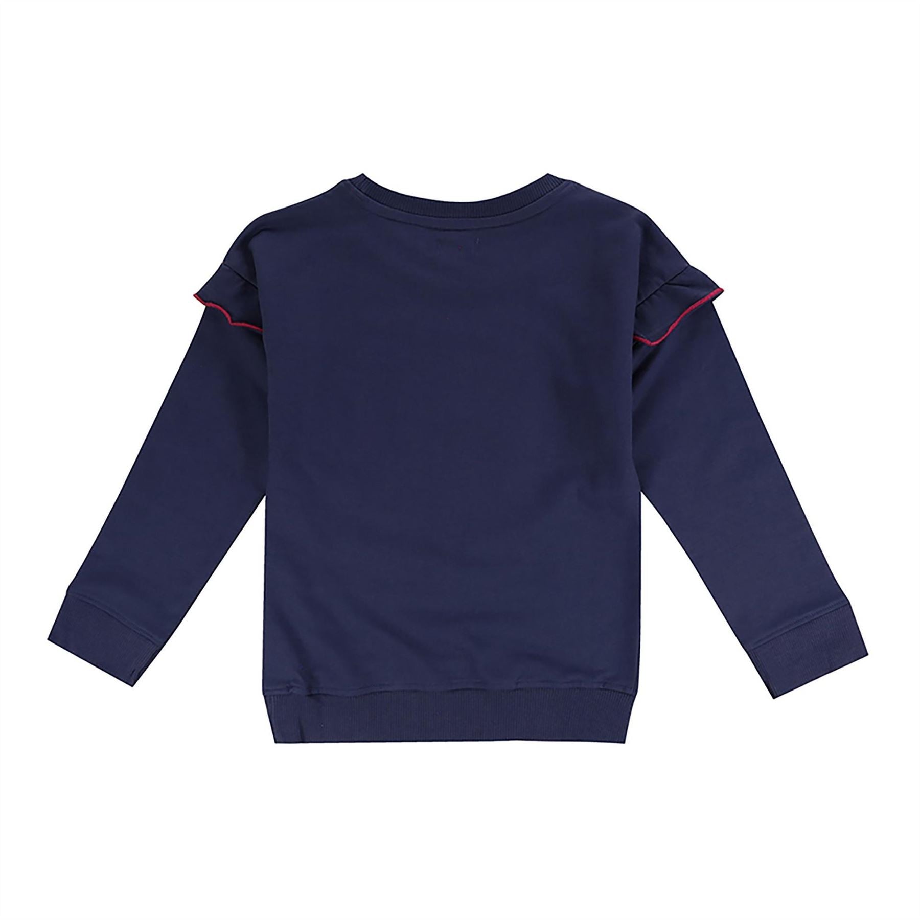 Lilly and Sid Wild Thing Cat Graphic Ruffle Sleeve Sweatshirt