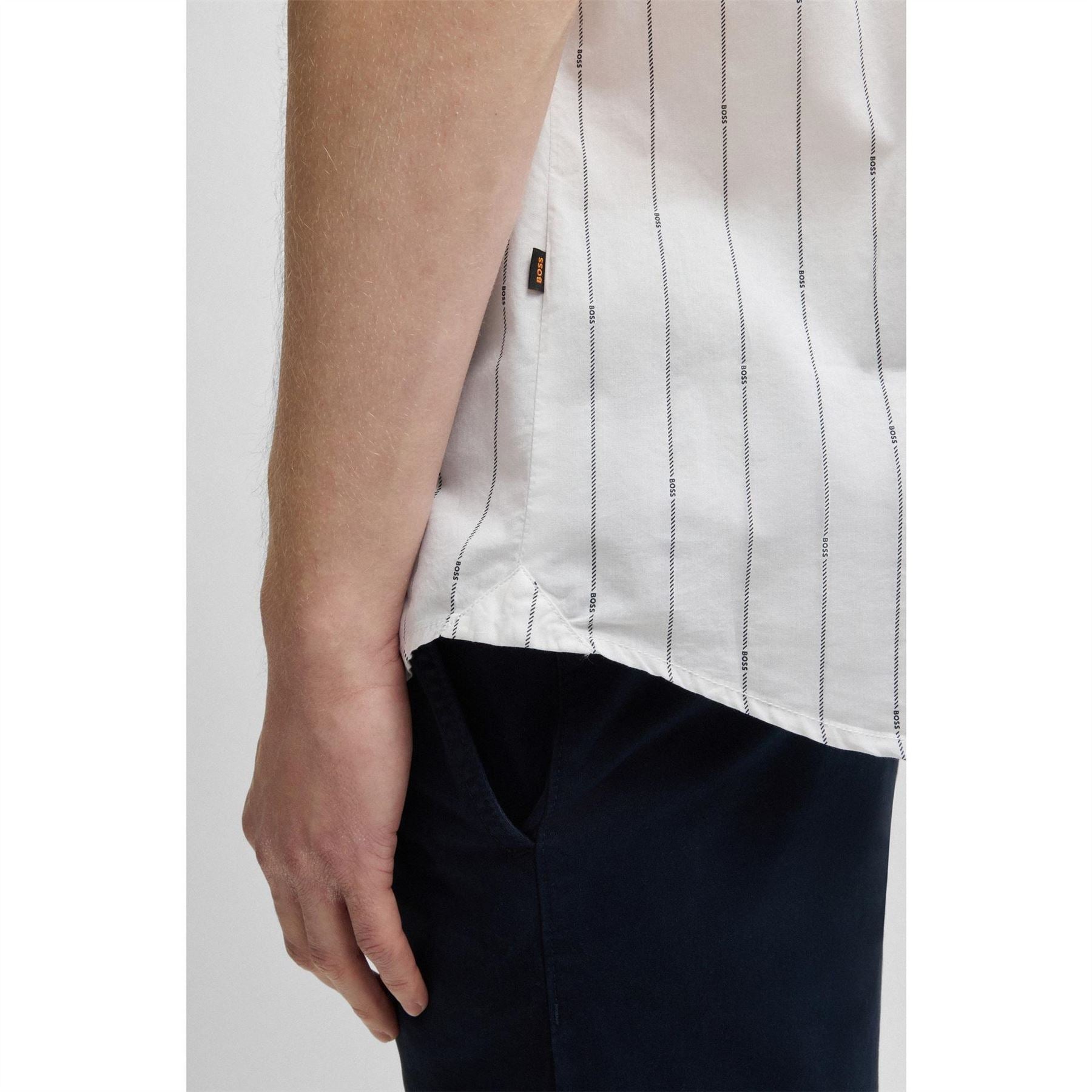 Boss Rash Stripe Short Sleeve Patterned Shirt